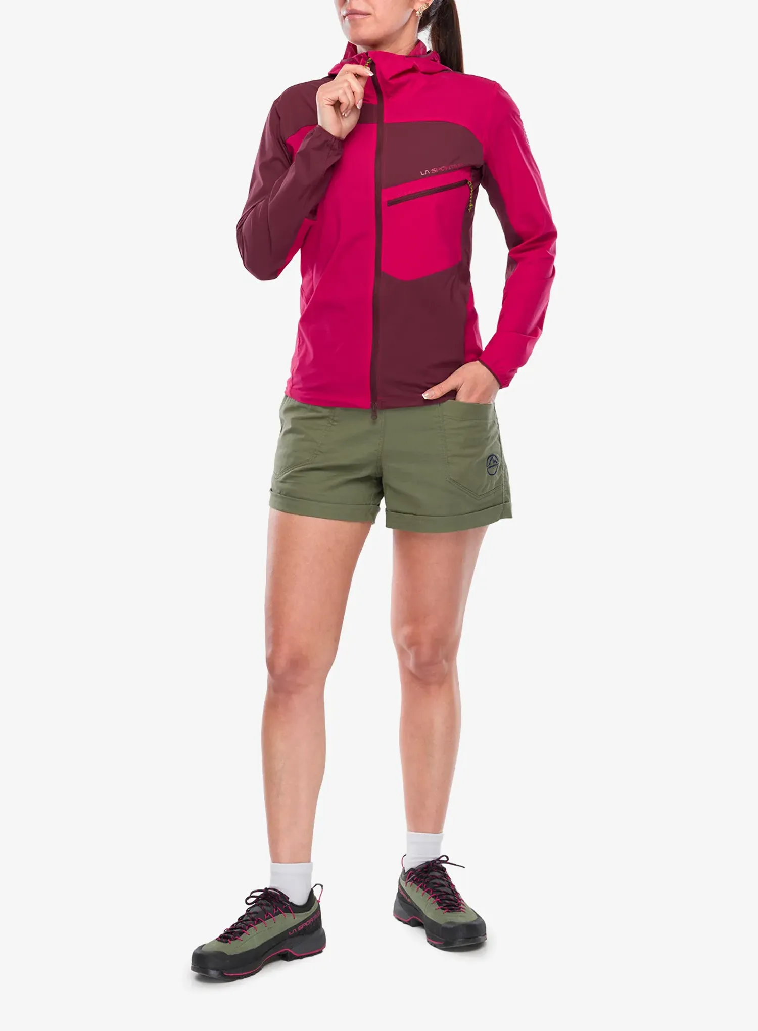 Куртка softshell жіноча La Sportiva Freeway Wind Jacket - azalea/redwood