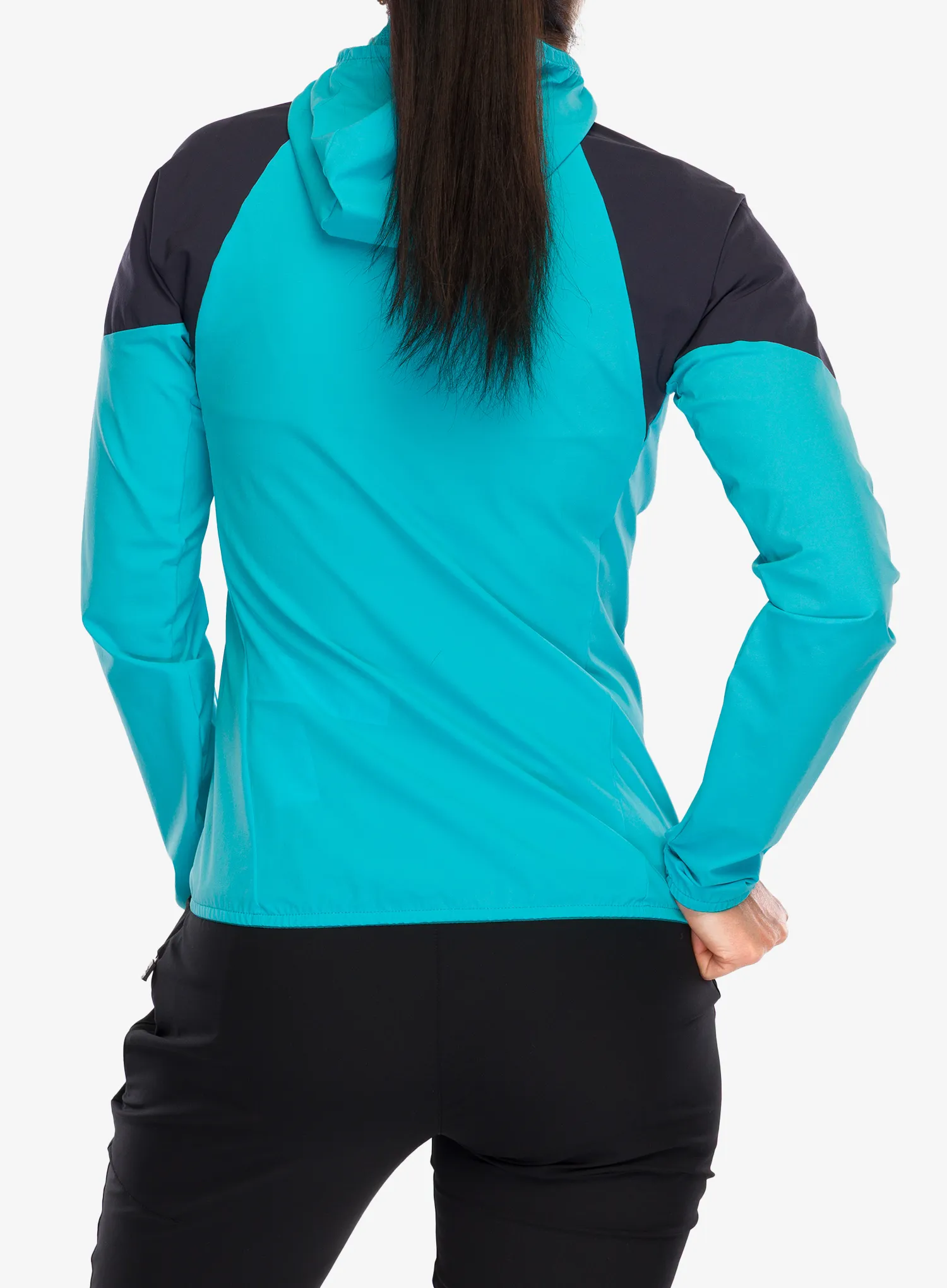 Куртка softshell жіноча Montura Rise Hooded Jacket - turquoise/graphite blue