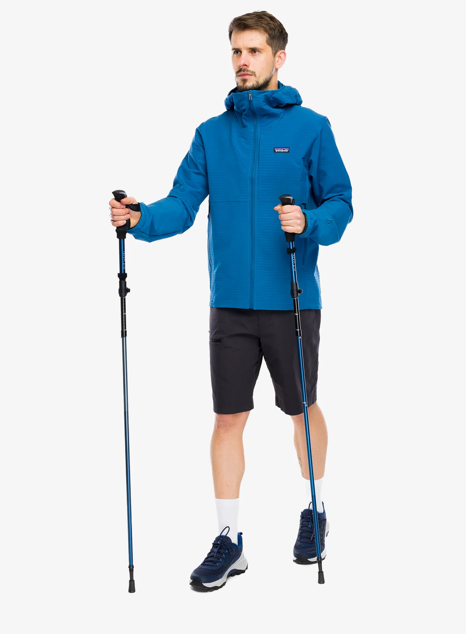 Куртка softshell Patagonia R1 TechFace Hoody - aquatic blue
