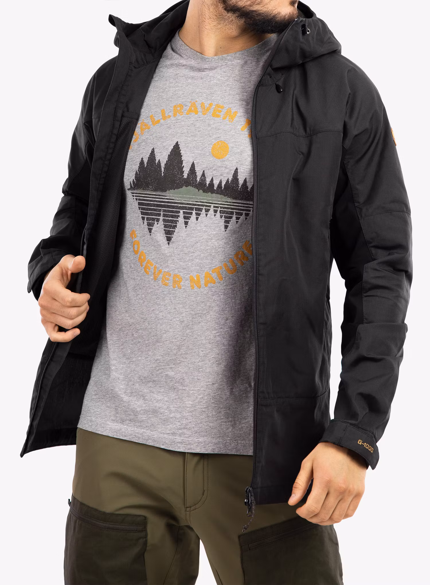 Куртка Fjallraven Abisko Lite Trekking Jacket - dark grey/black
