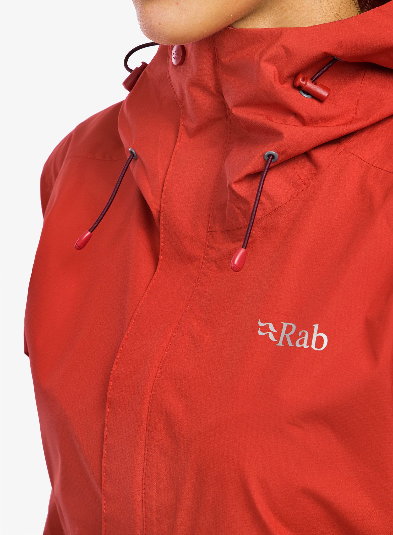 Куртка дощовик жіноча Rab Downpour Eco Jacket - ascent red