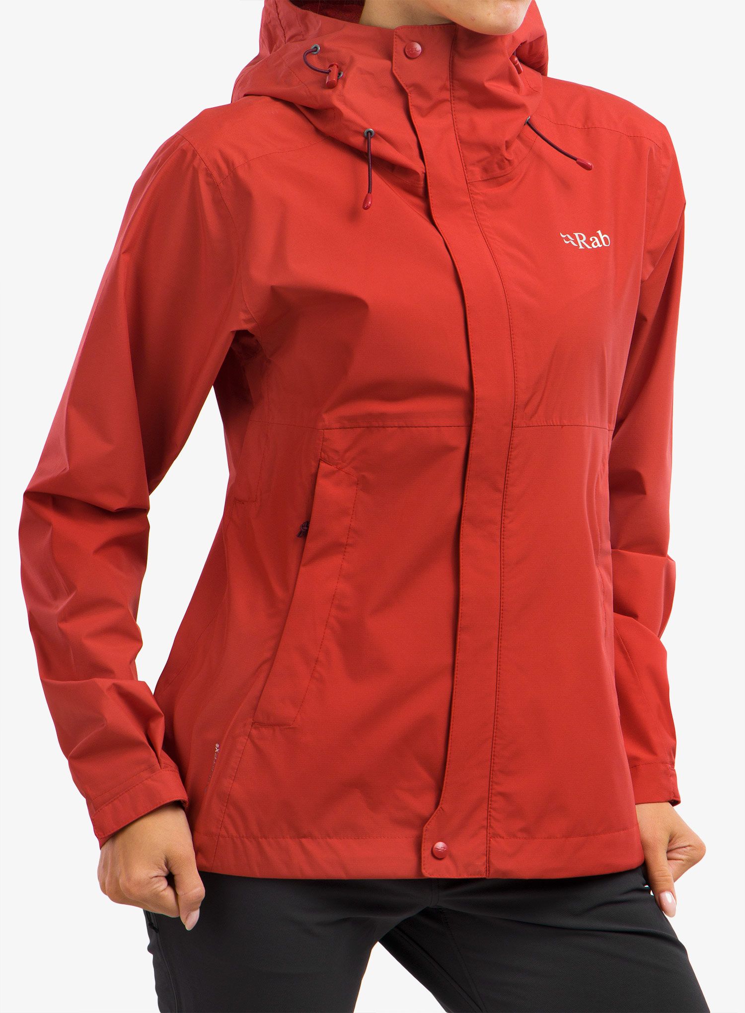 Куртка дощовик жіноча Rab Downpour Eco Jacket - ascent red