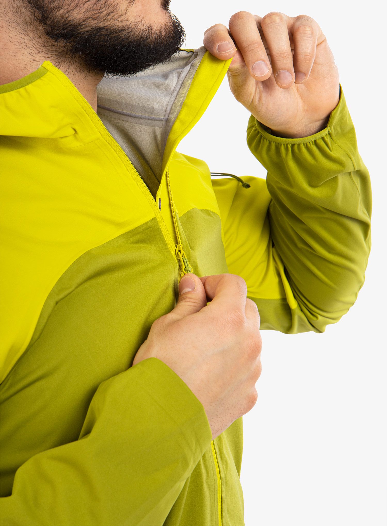 Куртка дощовик Rab Kinetic Ultra Jacket - aspen green/zest