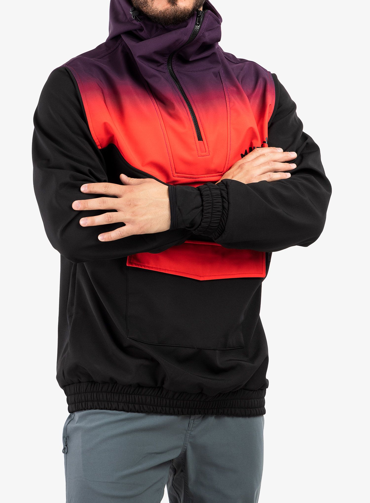 Куртка Majesty Anorak Softshell - black/gradient red