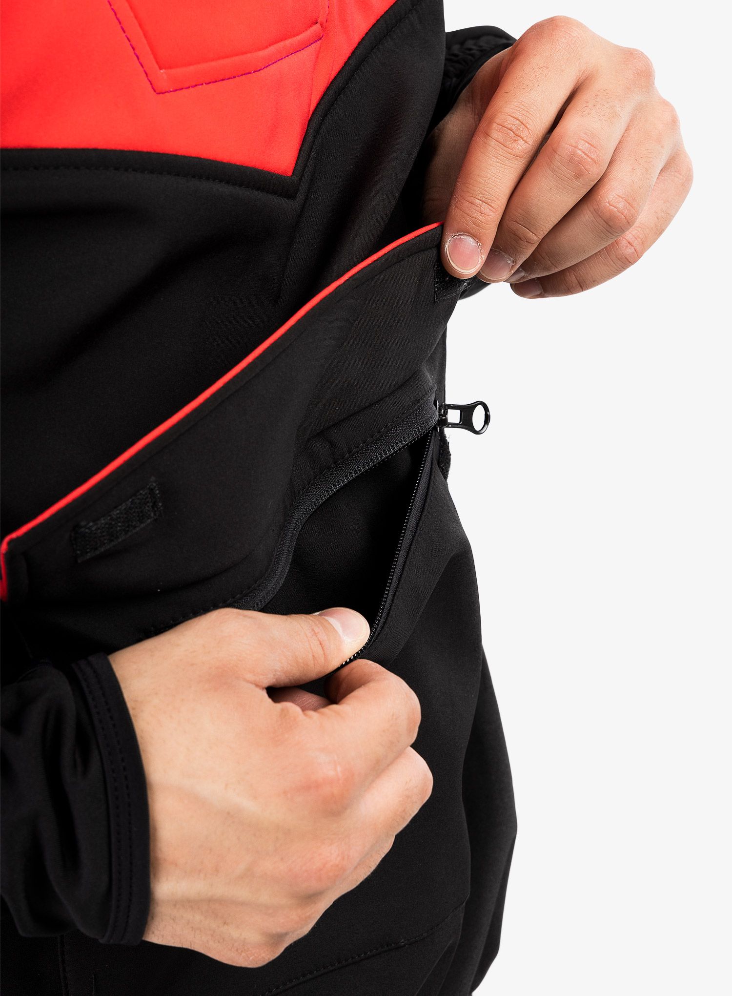 Куртка Majesty Anorak Softshell - black/gradient red