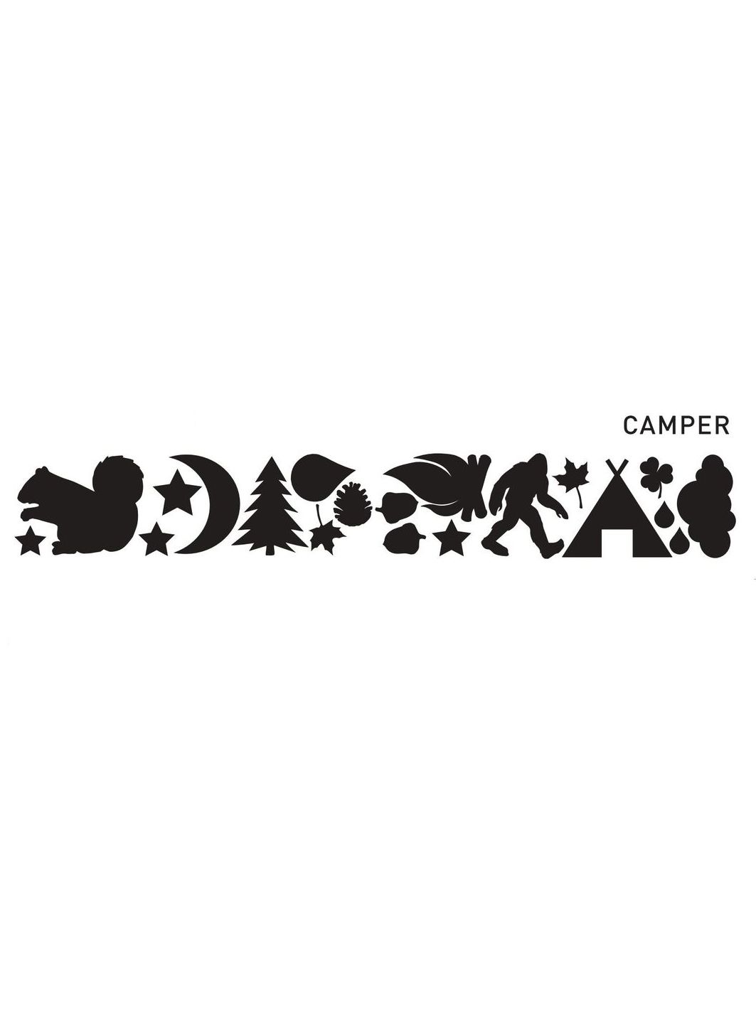 Латки для намету McNett Tenacious Tape Tattos Happy Camper - Happy Camper