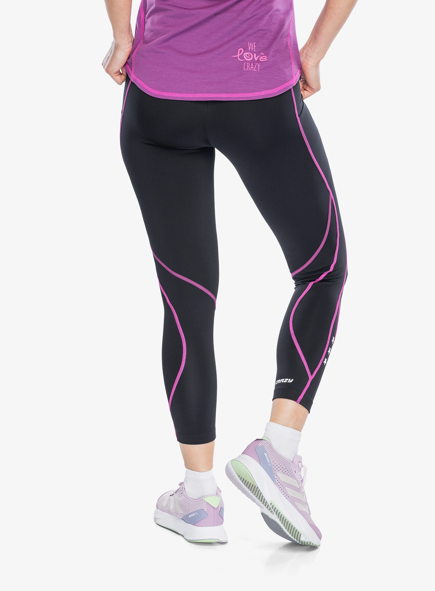 Штани для бігу жіночі Crazy Leggings Cute Light - pop