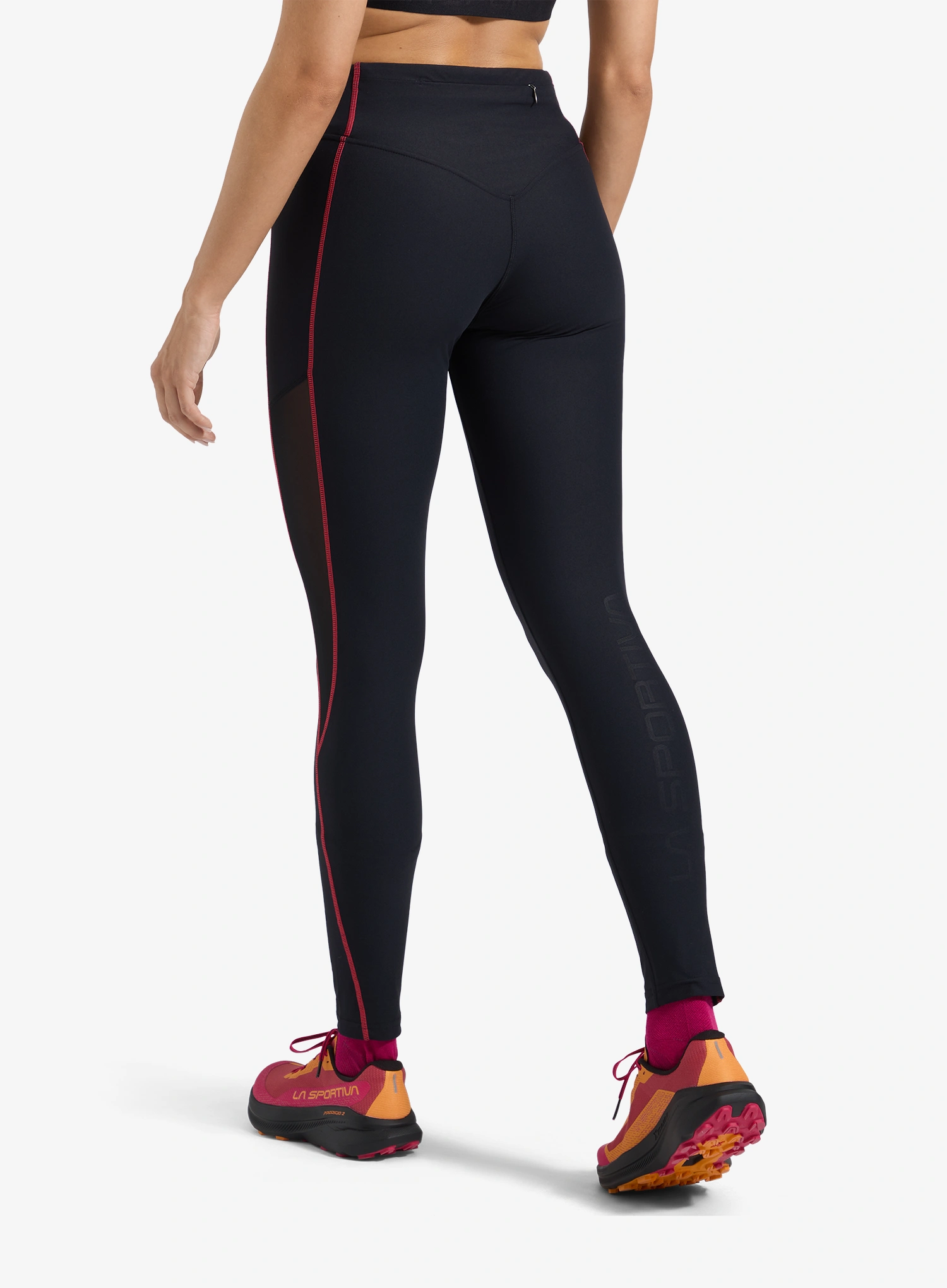 Штани для бігу жіночі La Sportiva Triumph Tight Pant - black/hibiscus