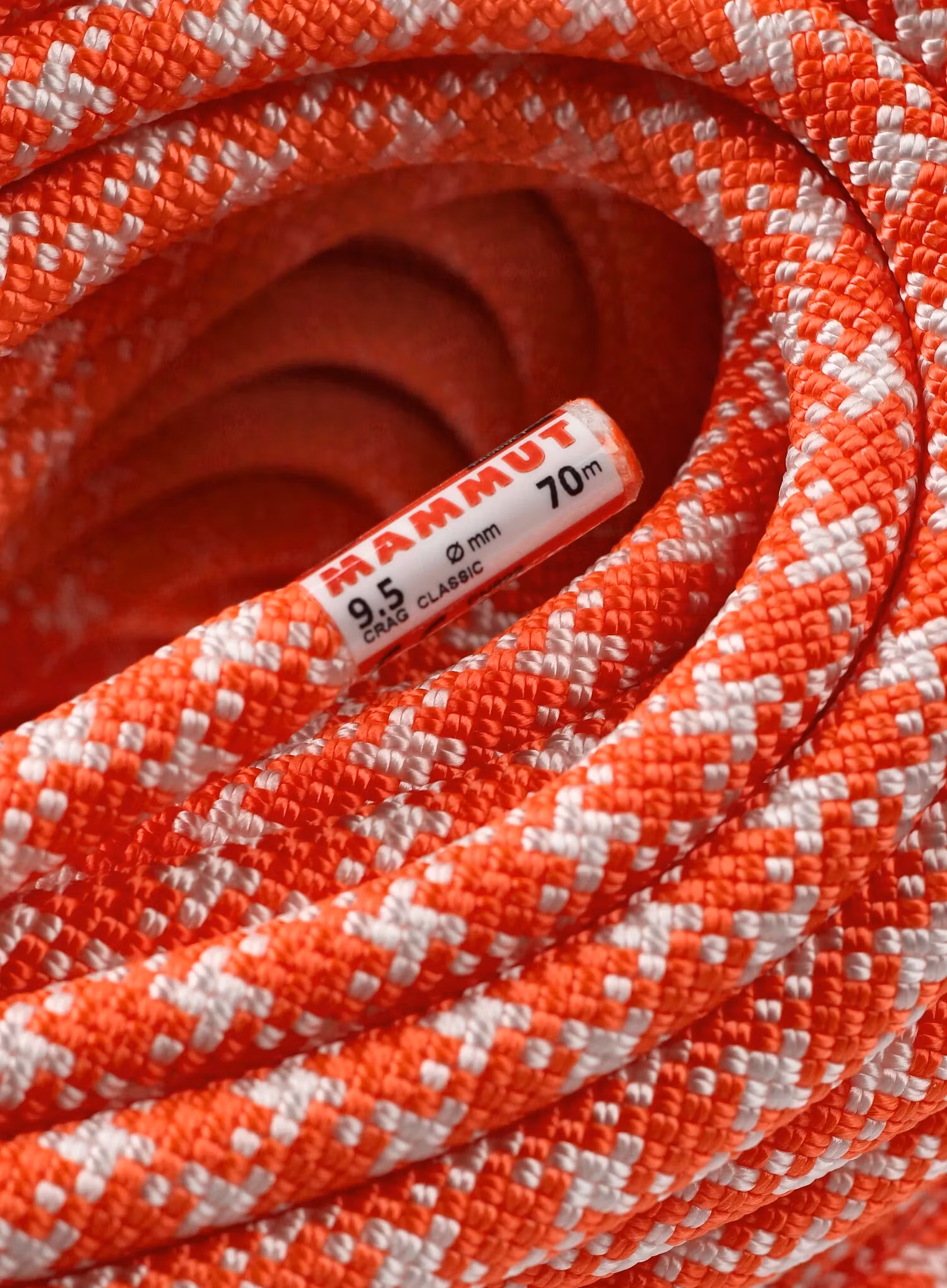 Мотузка для альпінізму Mammut 9.5 Crag Classic Rope 70 m - white/vibrant orange