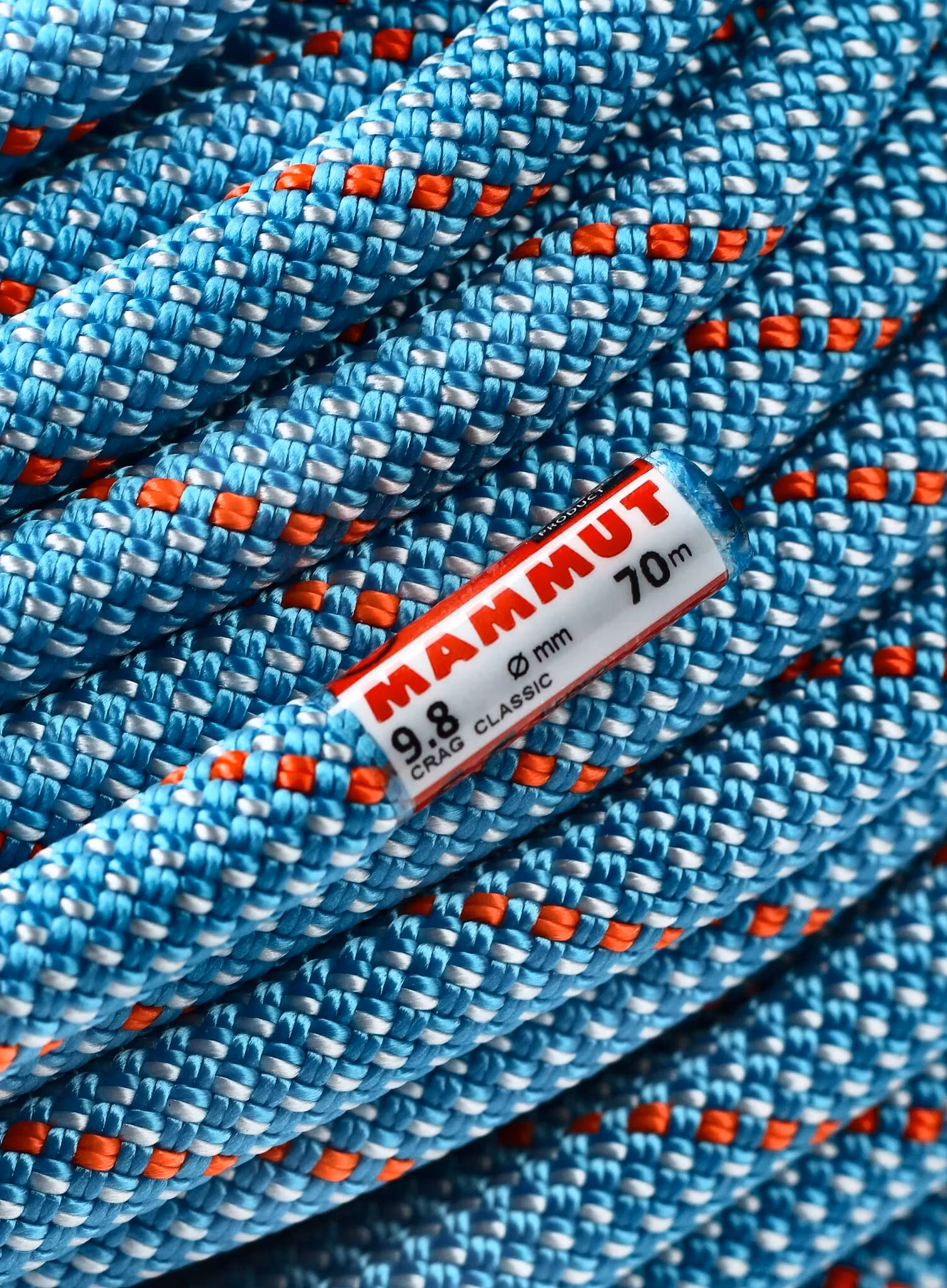Мотузка для альпінізму Mammut 9.8 Crag Classic Rope 70 m - white/ice mint