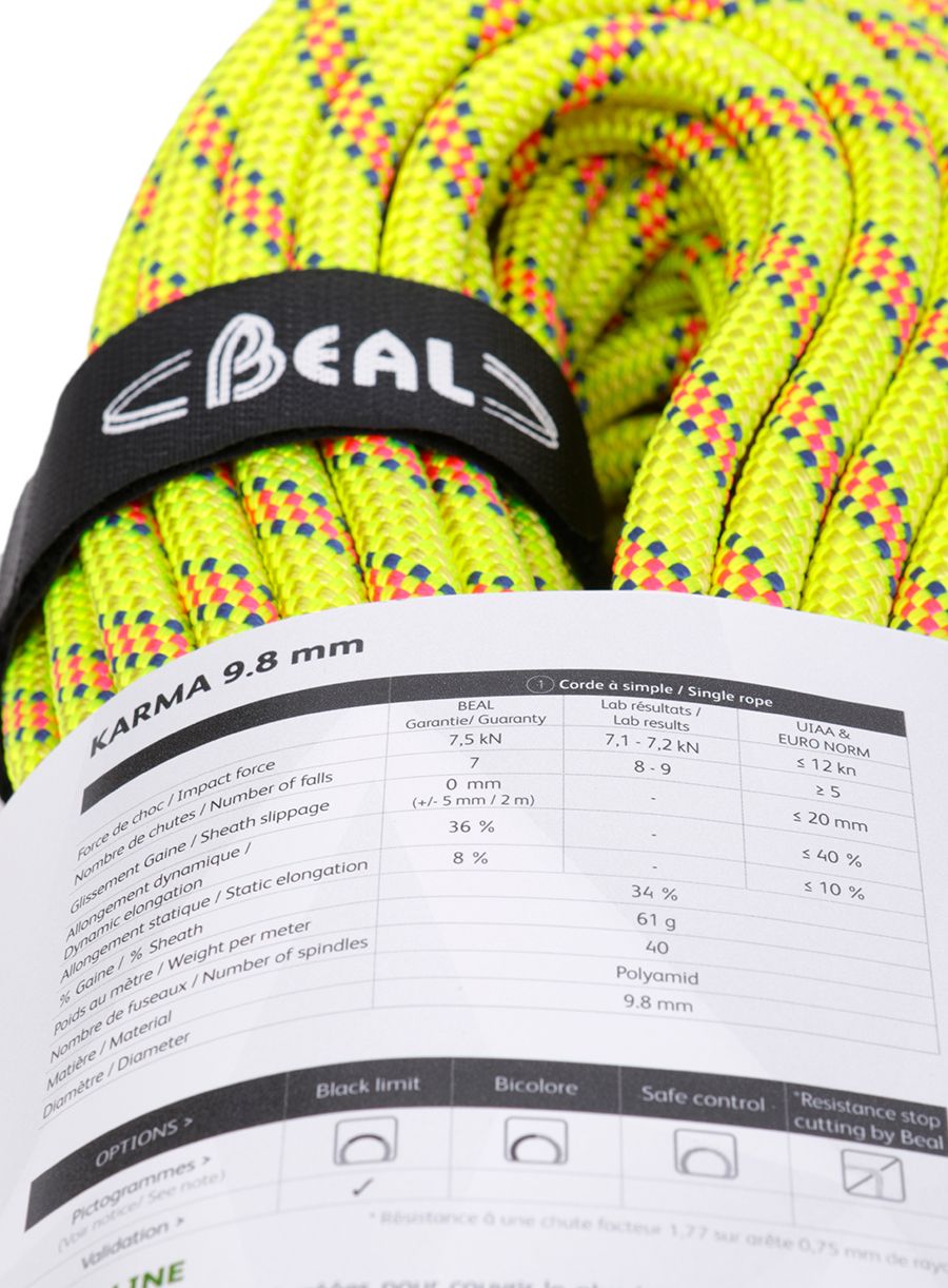 Мотузка для альпінізму Beal Karma 9,8 mm 50 m - yellow