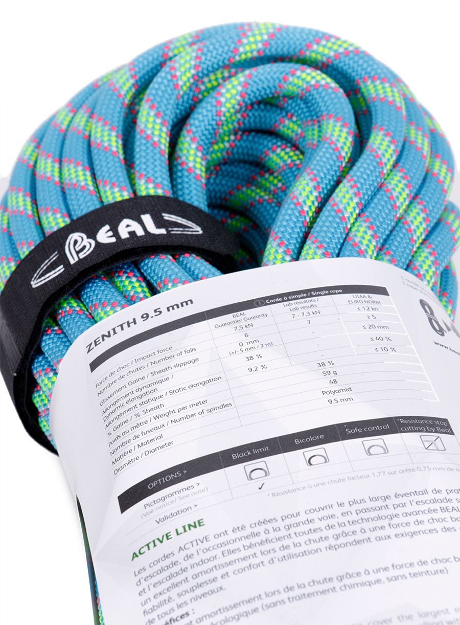 Мотузка для альпінізму Beal Zenith 9,5 mm 50 m - blue