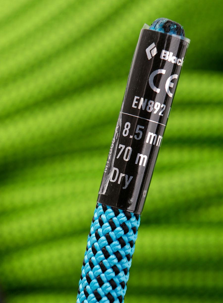 Мотузка для альпінізму Black Diamond 8.5 Climbing Rope Dry 70m - green/ultra blue