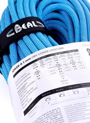 Мотузка для альпінізму Beal Joker 9,1 mm 60 m Unicore Dry Cover - blue