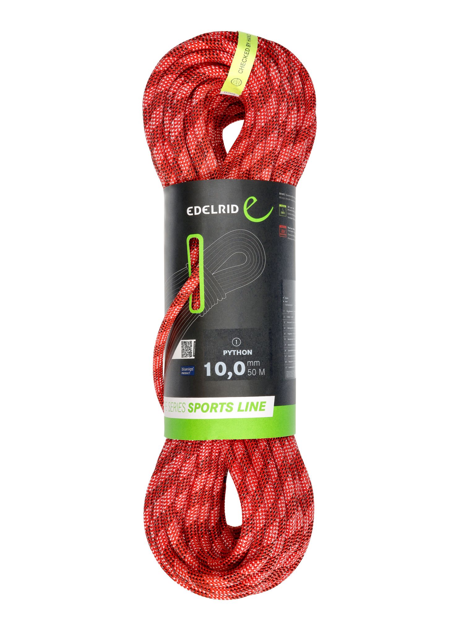 Мотузка динамічна Edelrid Python 10 mm 50 m - red