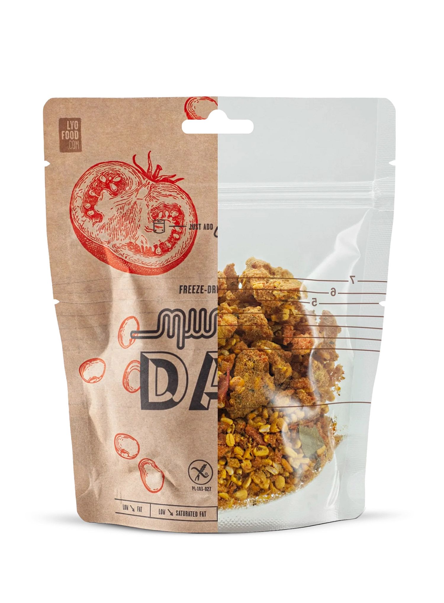 Сублімована LYOFOOD Indian-Style Mung Beans In Aromatic Tomato Sauce