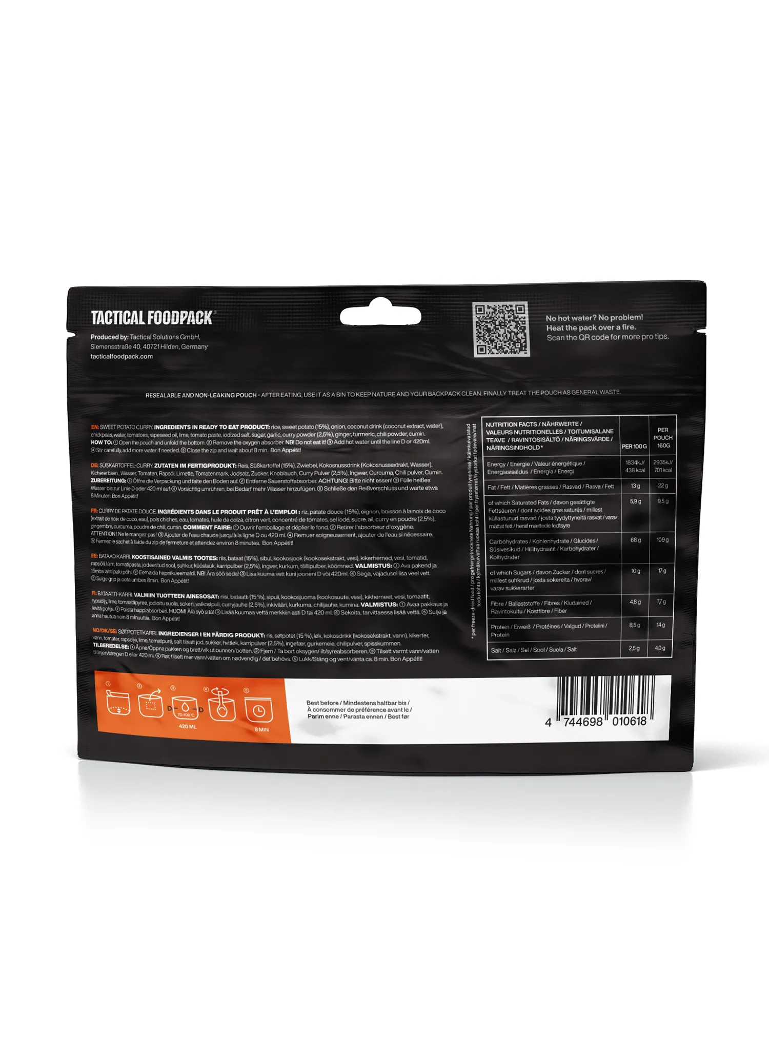 Сублімована Tactical Foodpack Sweet Potato Curry 580 g