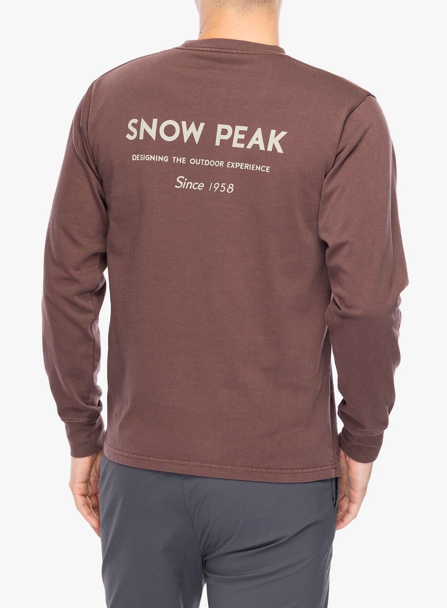 Лонгслів Snow Peak Garment Dyed L/S T-Shirt - burgundy