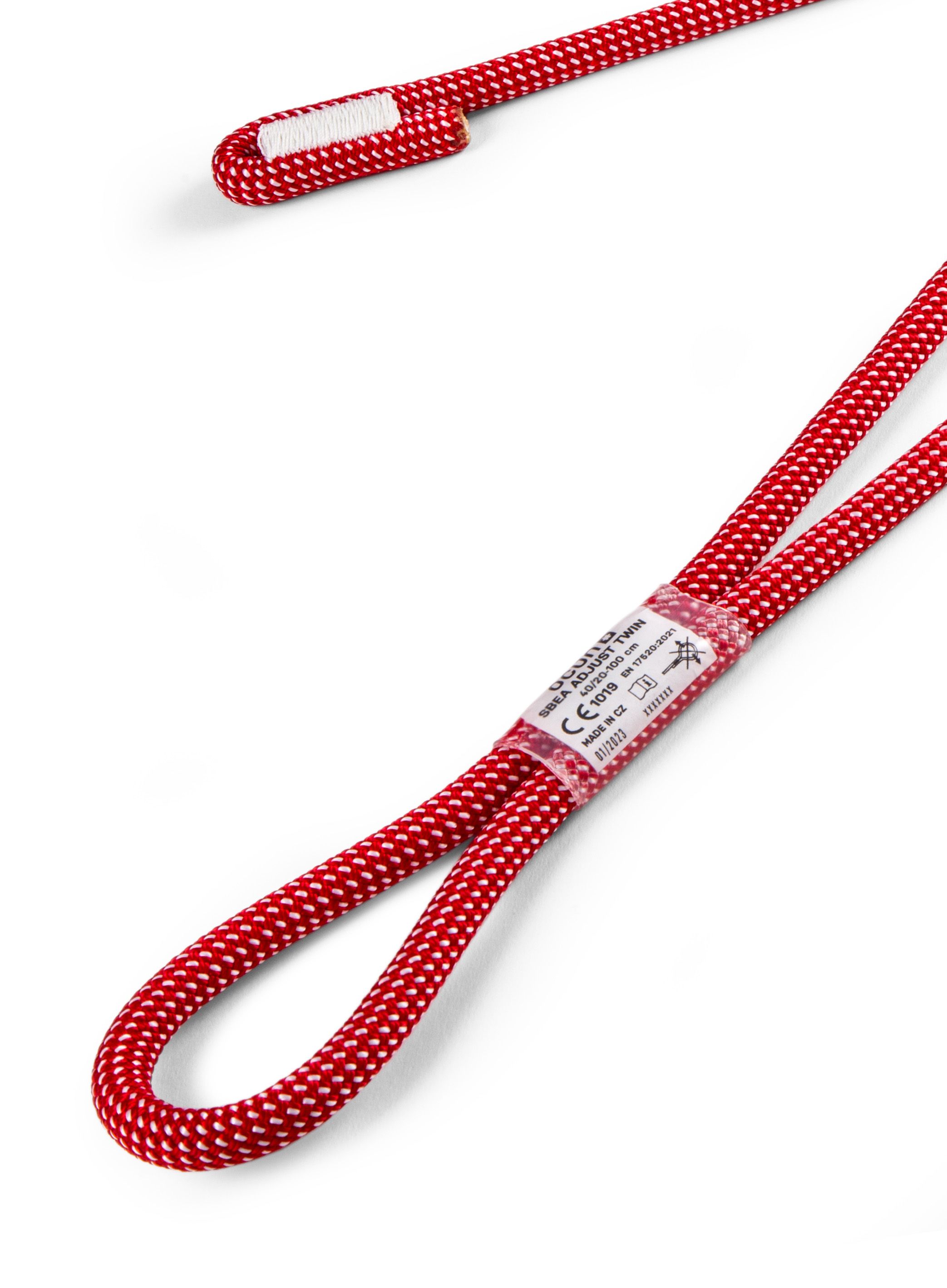 З'єднувальний ремінець Ocun Sbea Adjust Twin 40/20-100 cm - red/white