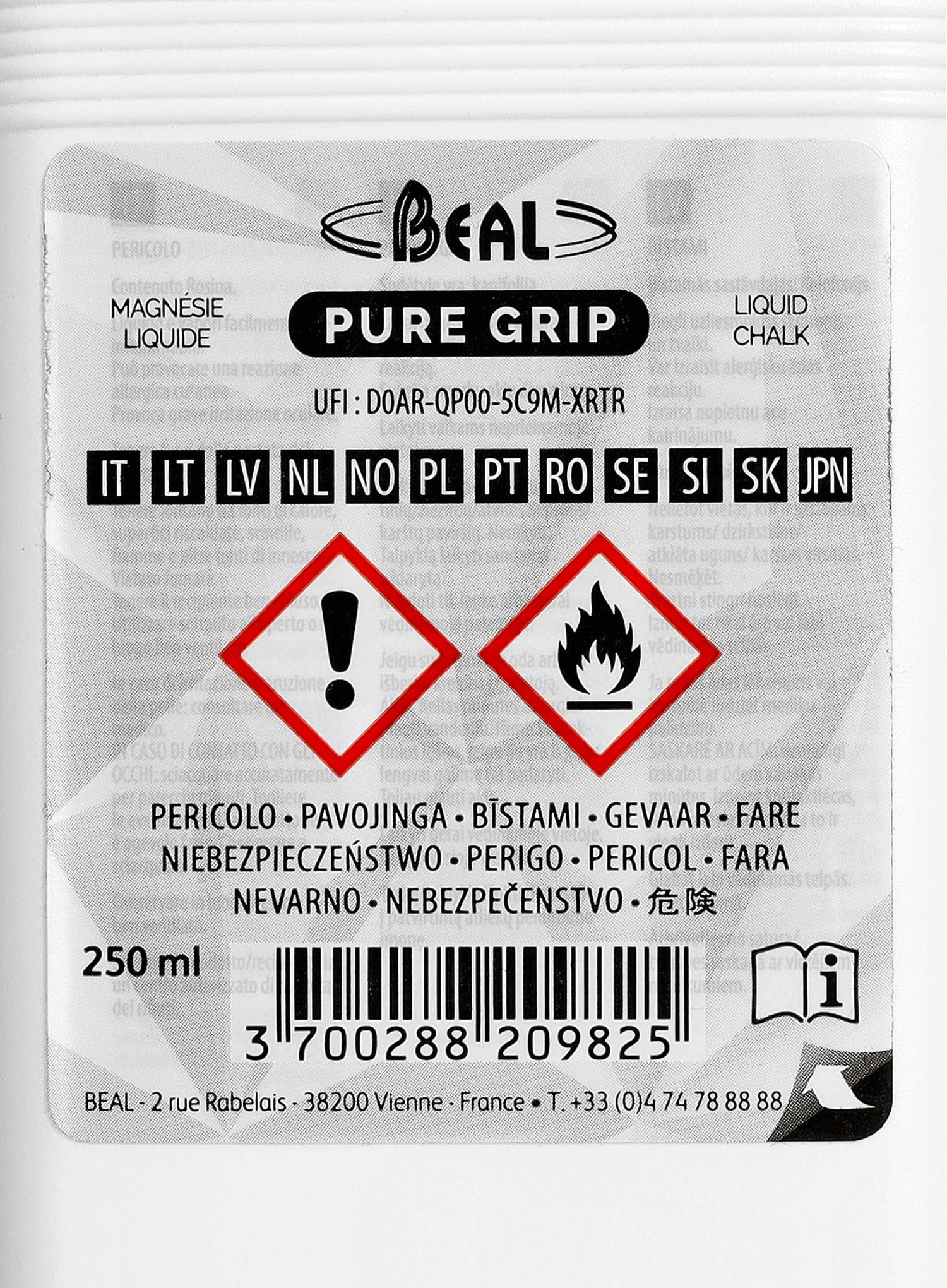 Магнезія рідка Beal Pure Grip 250 ml