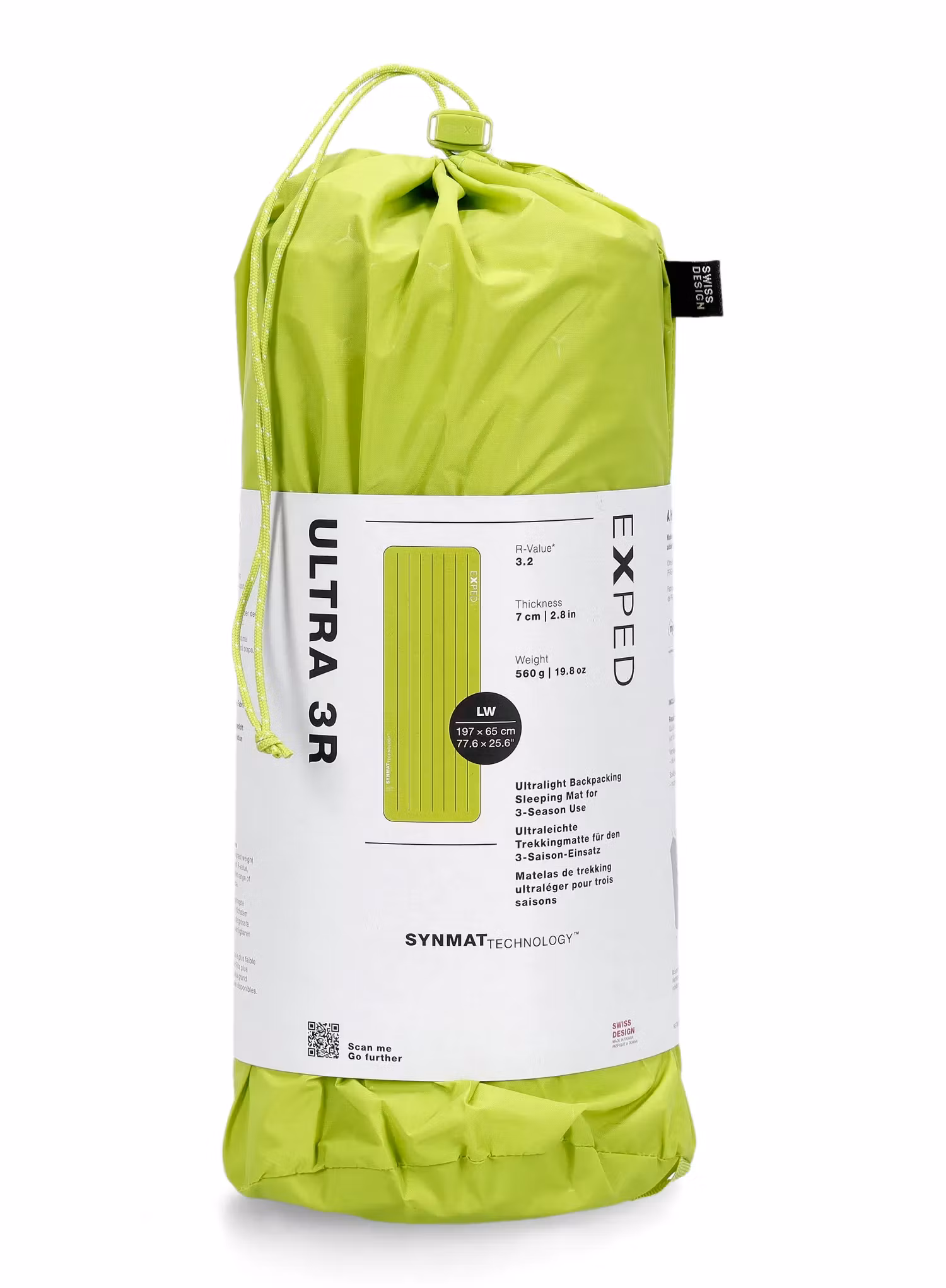 Килимок самонадувний Exped Ultra 3R LW - lime