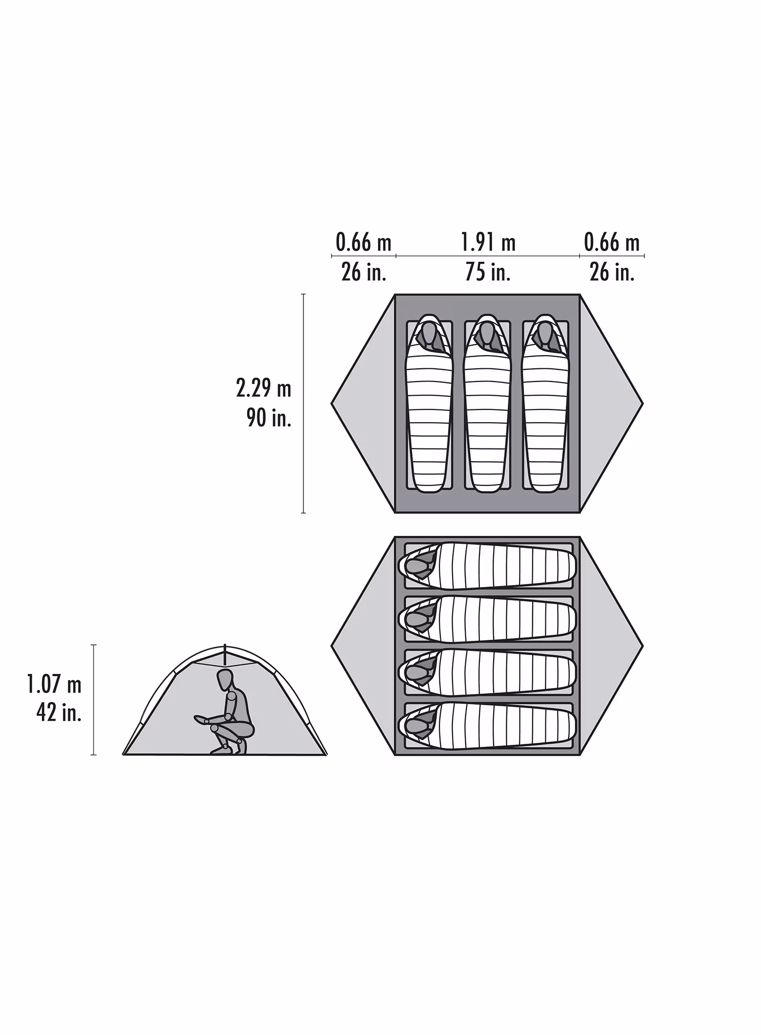 Намет 3-місний MSR Hubba Hubba LT 3P Tent - green