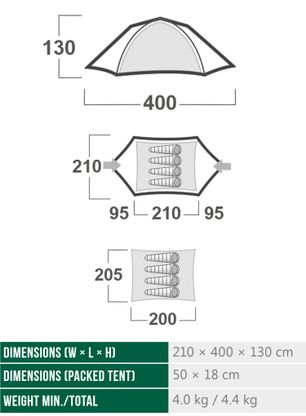 Намет 4-місний Husky Boyard 4 Plus - green