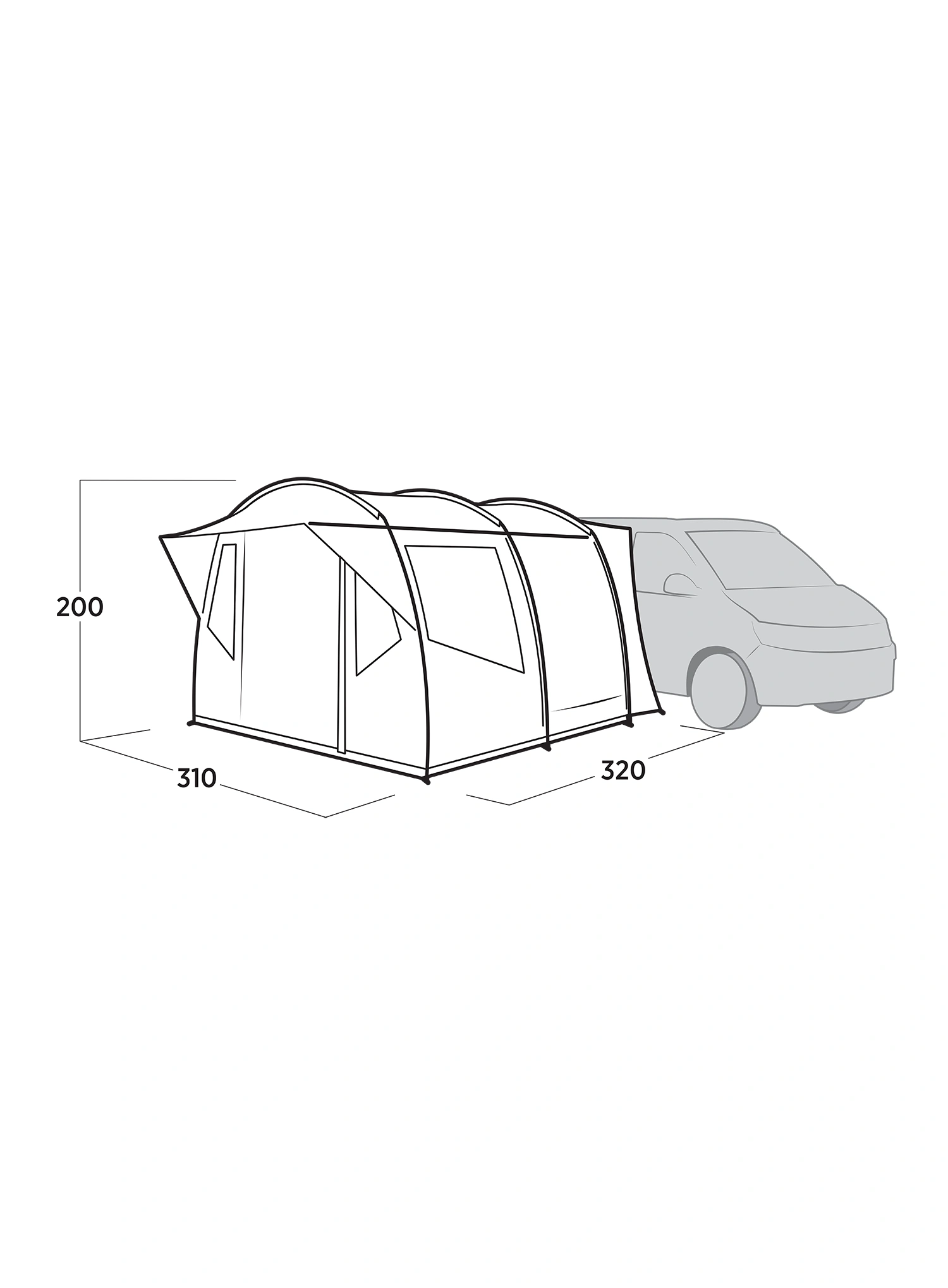 Намет приставний Easy Camp Reine - gray