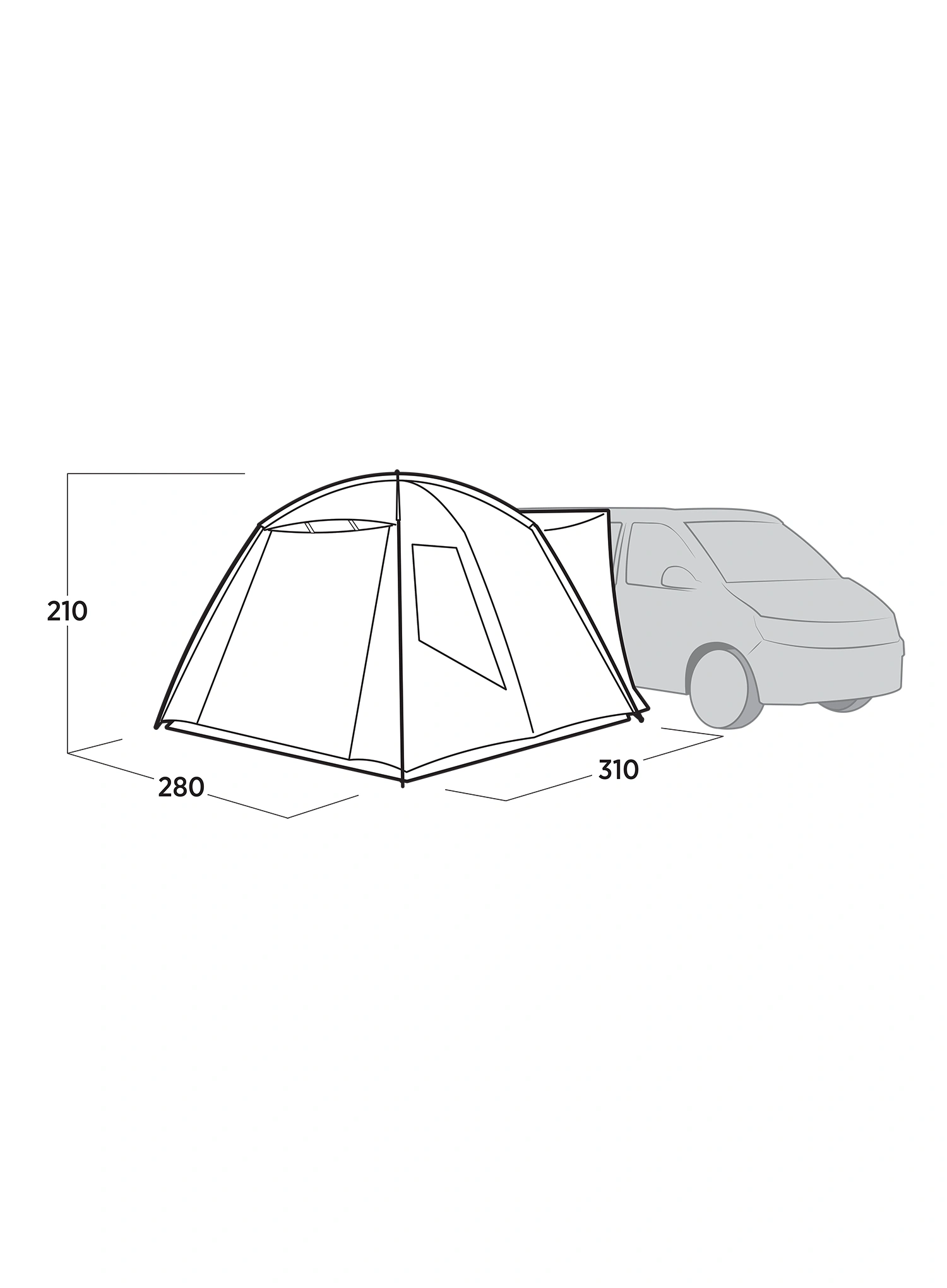 Намет приставний Easy Camp Utne - gray