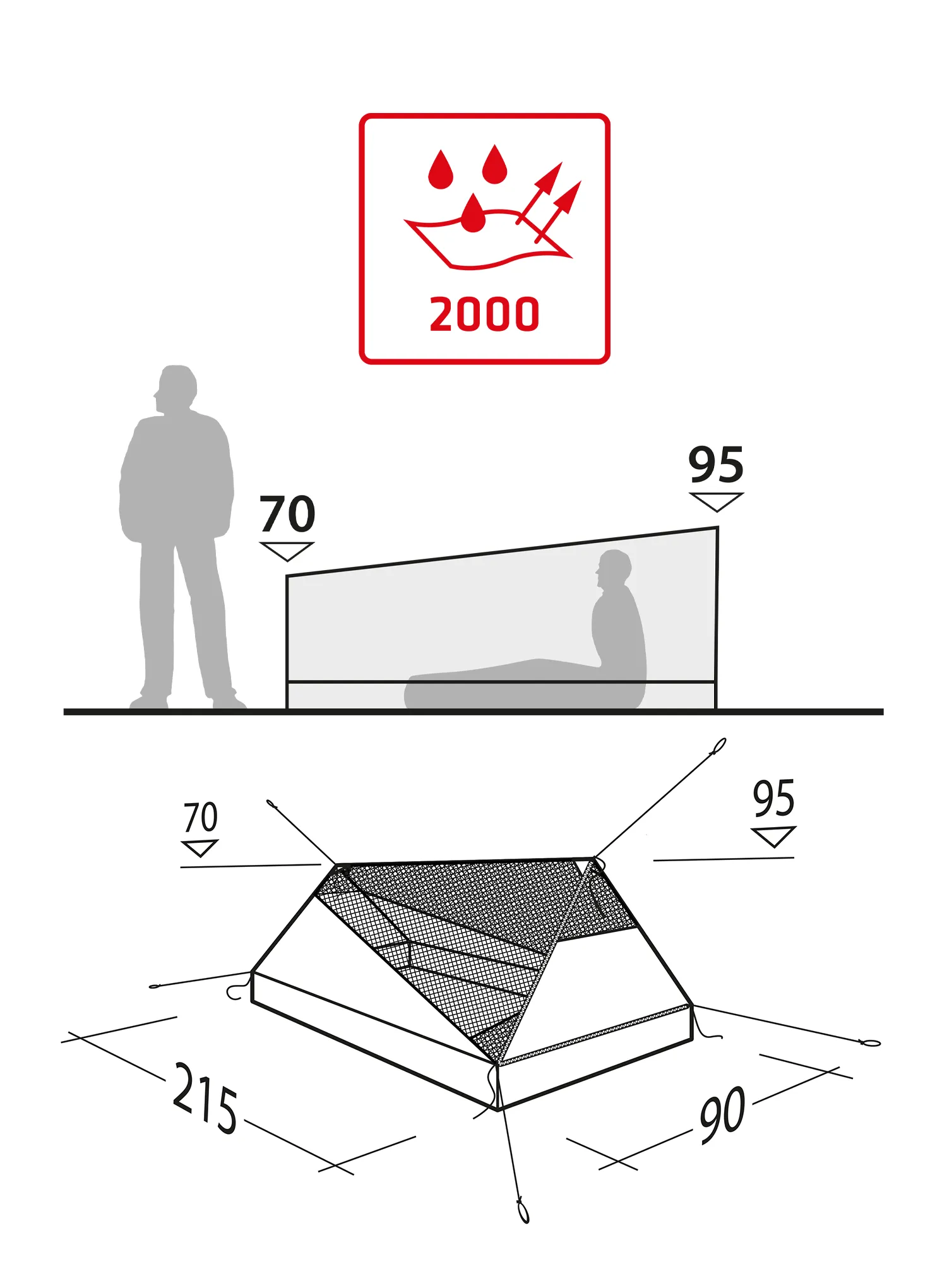 Намет 1-місний Robens Vestis 1 Mesh Tent UL - orange