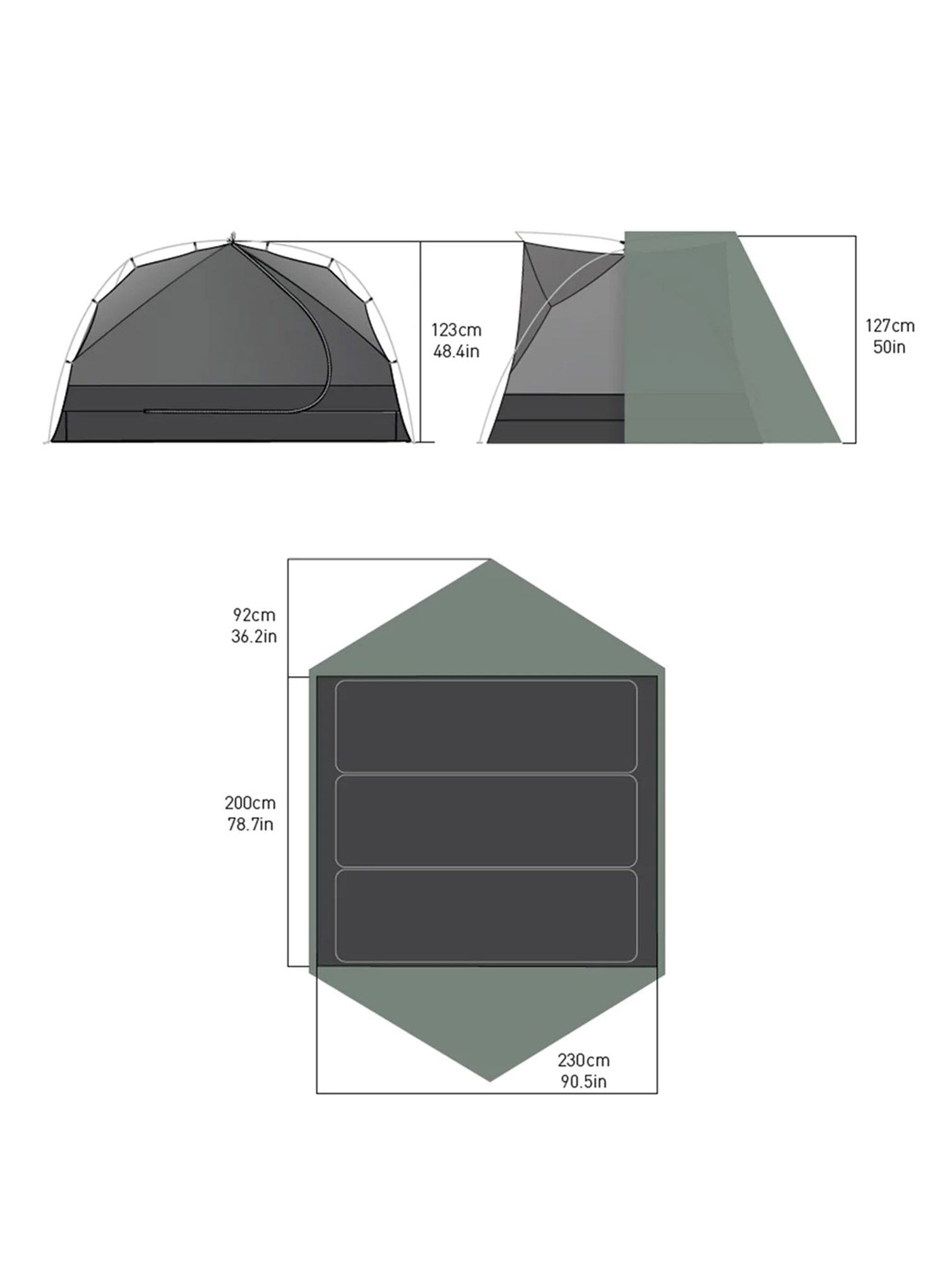Намет 3-місний Sea To Summit Ikos TR Tent 3 Person Laurel Wreath