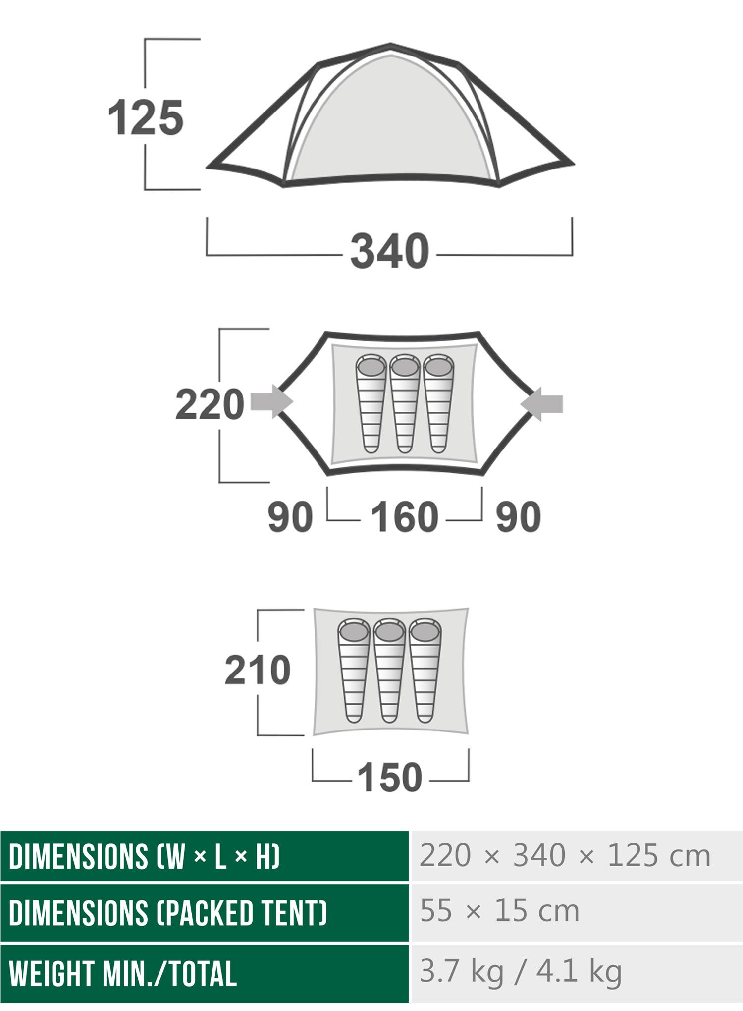 Намет туристичний Husky Burton 2-3 - green