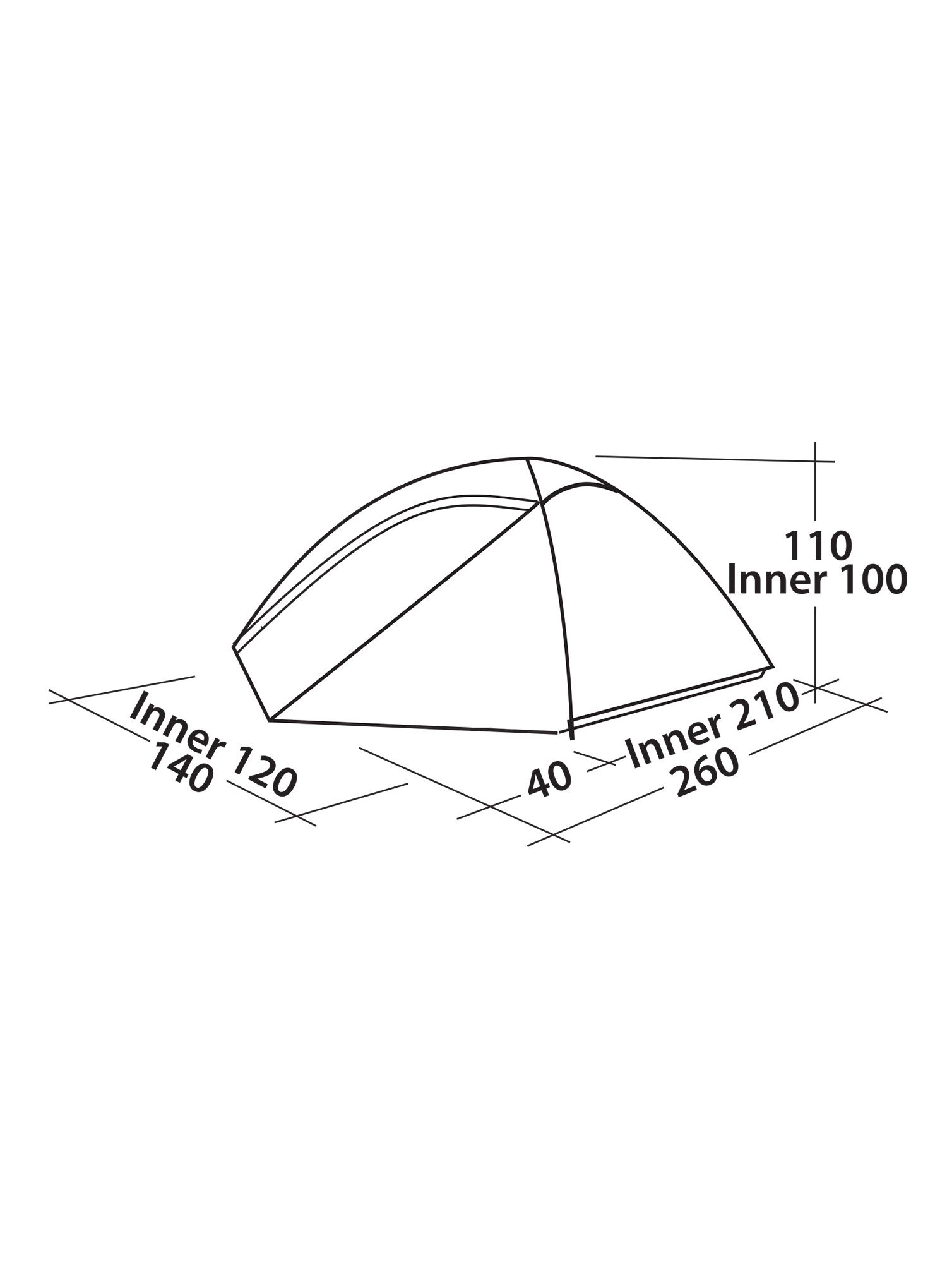 Намет 2-місний Easy Camp Meteor 200 - rustic green
