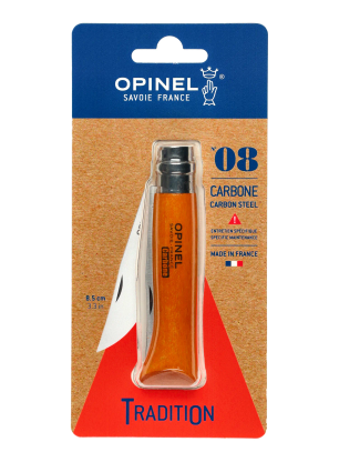 Ніж туристичний складний Opinel No.08 Carbon Steel Blister