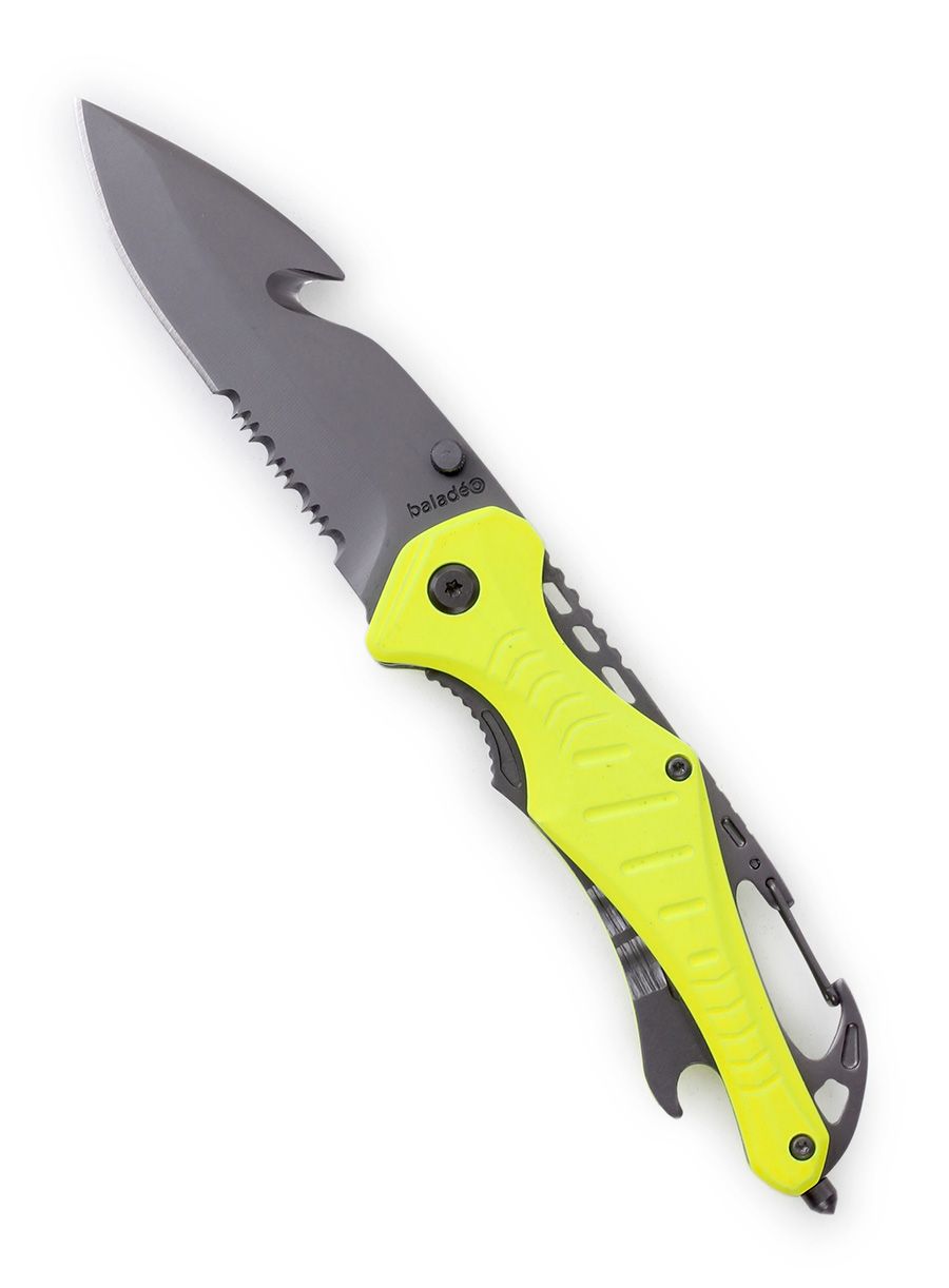 Ніж туристичний Baladeo Security Knife Emergency - yellow