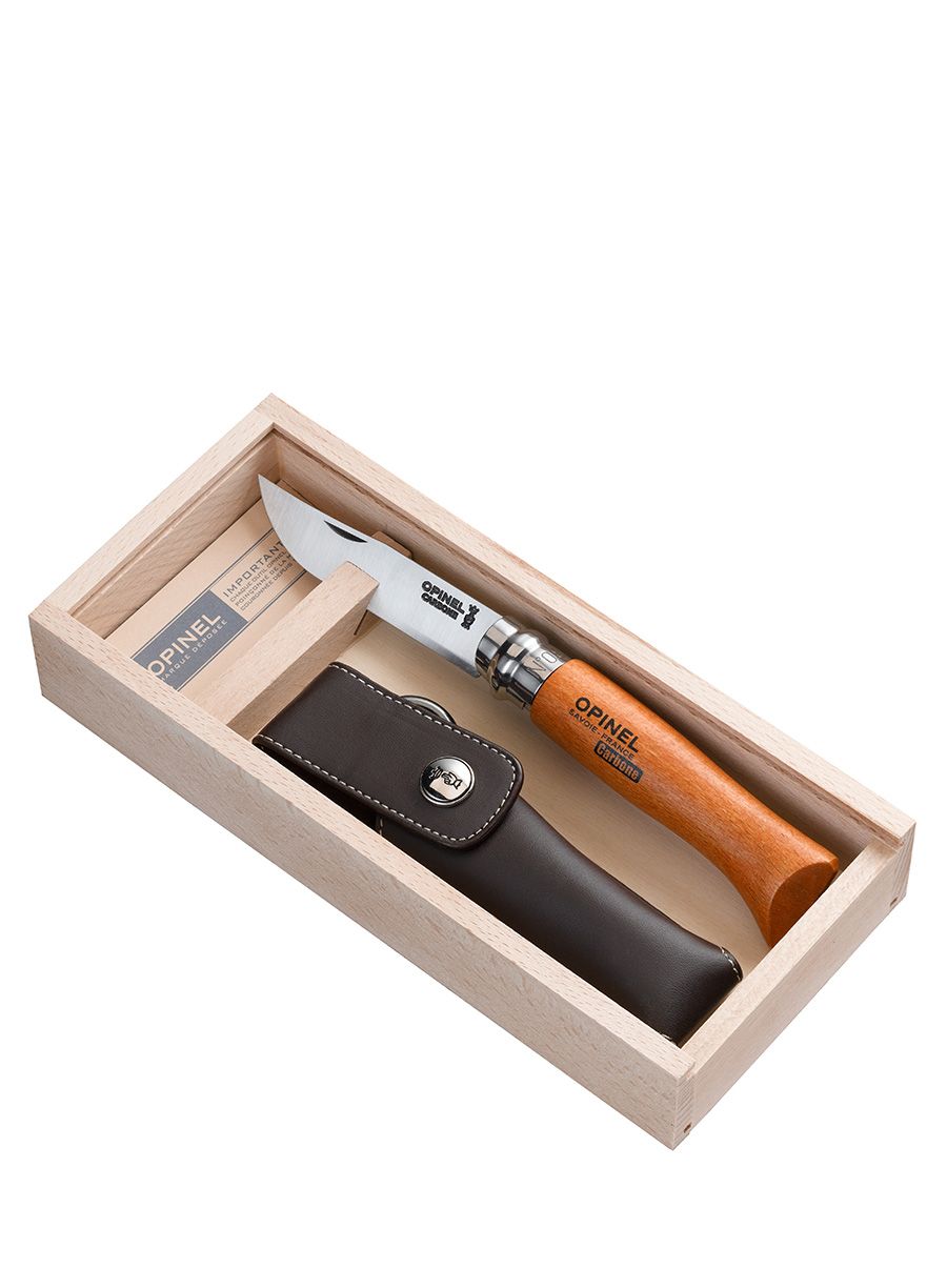Ніж туристичний Opinel No.08 Carbon Steel + etui