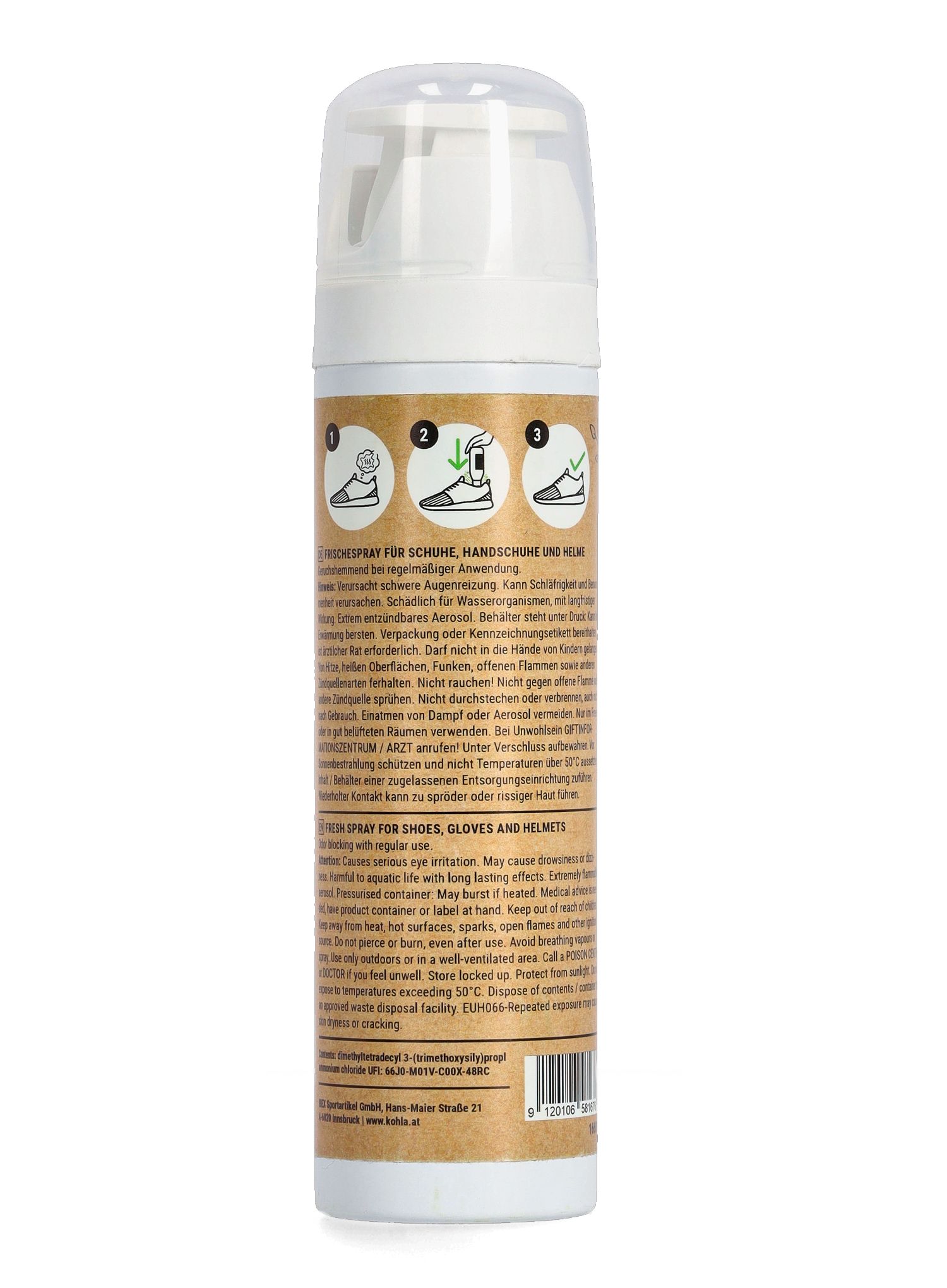 Освіжувач для взуття Kohla Care Eco-Refresh Spray 150 ml