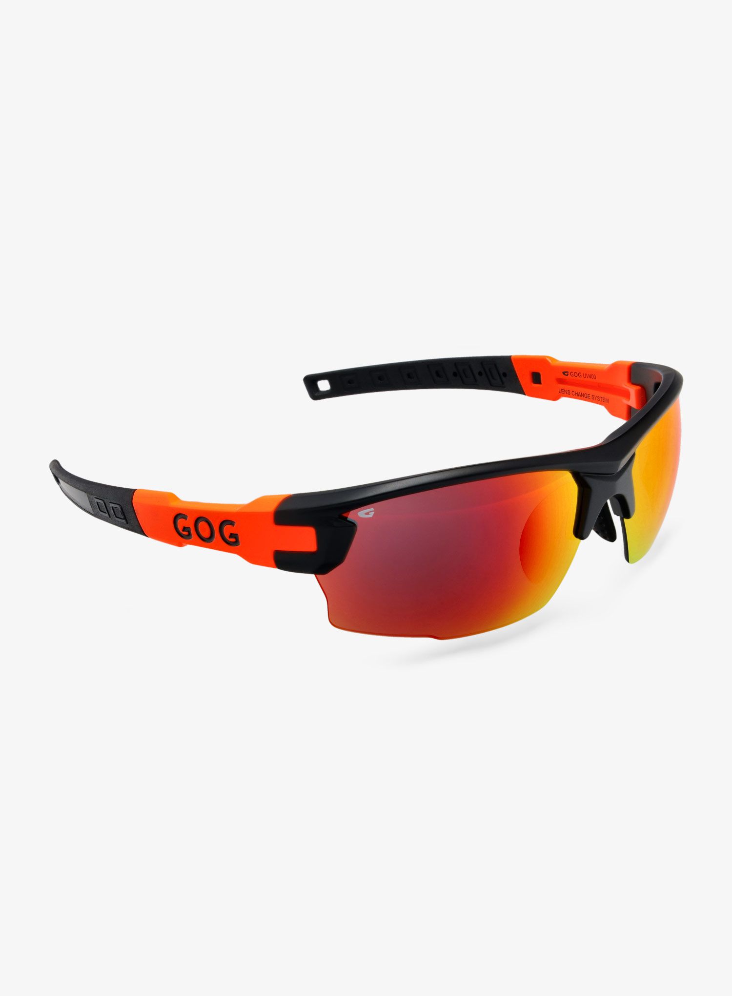Окуляри для велоспорту GOG Steno - black/orange/poly.red