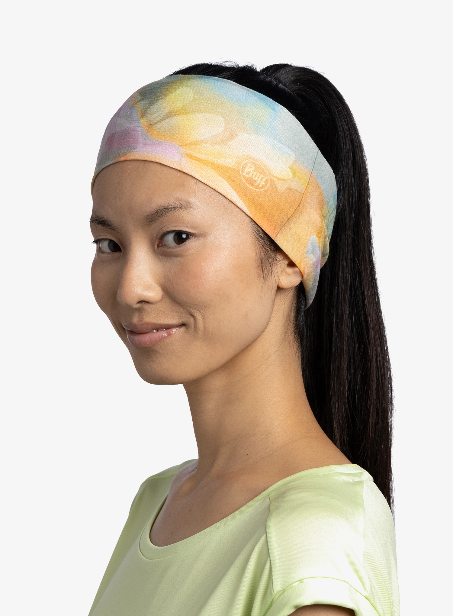Пов'язка на голову Buff Coolnet UV Wide Headband - esmerald seagrove green 