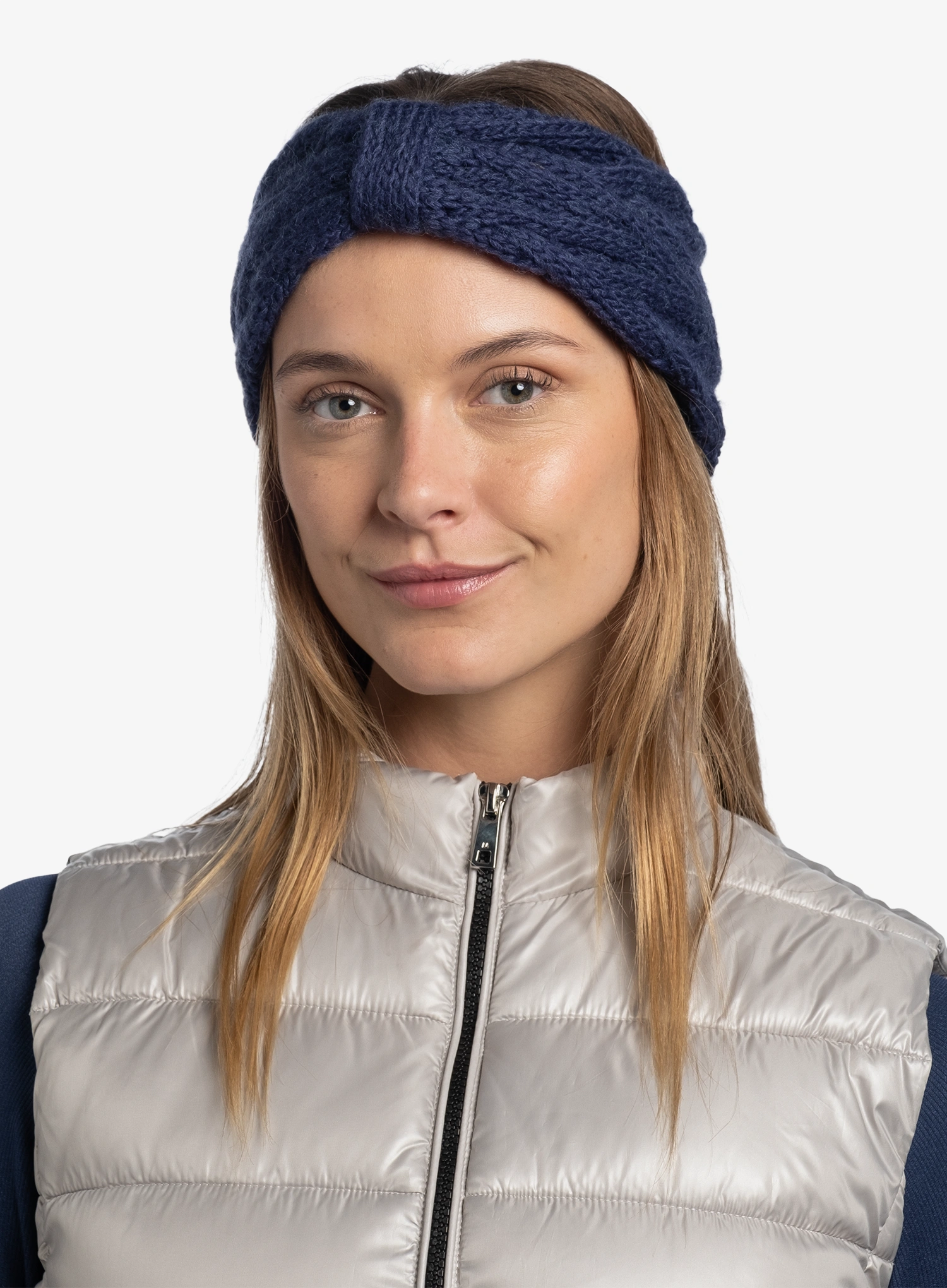 Пов'язка на голову жіноча Buff Knitted&Fleece Headband Caryn - midnight