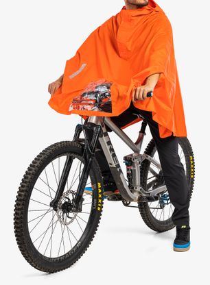 Накидка від дощу Tatonka Bike Poncho - red orange