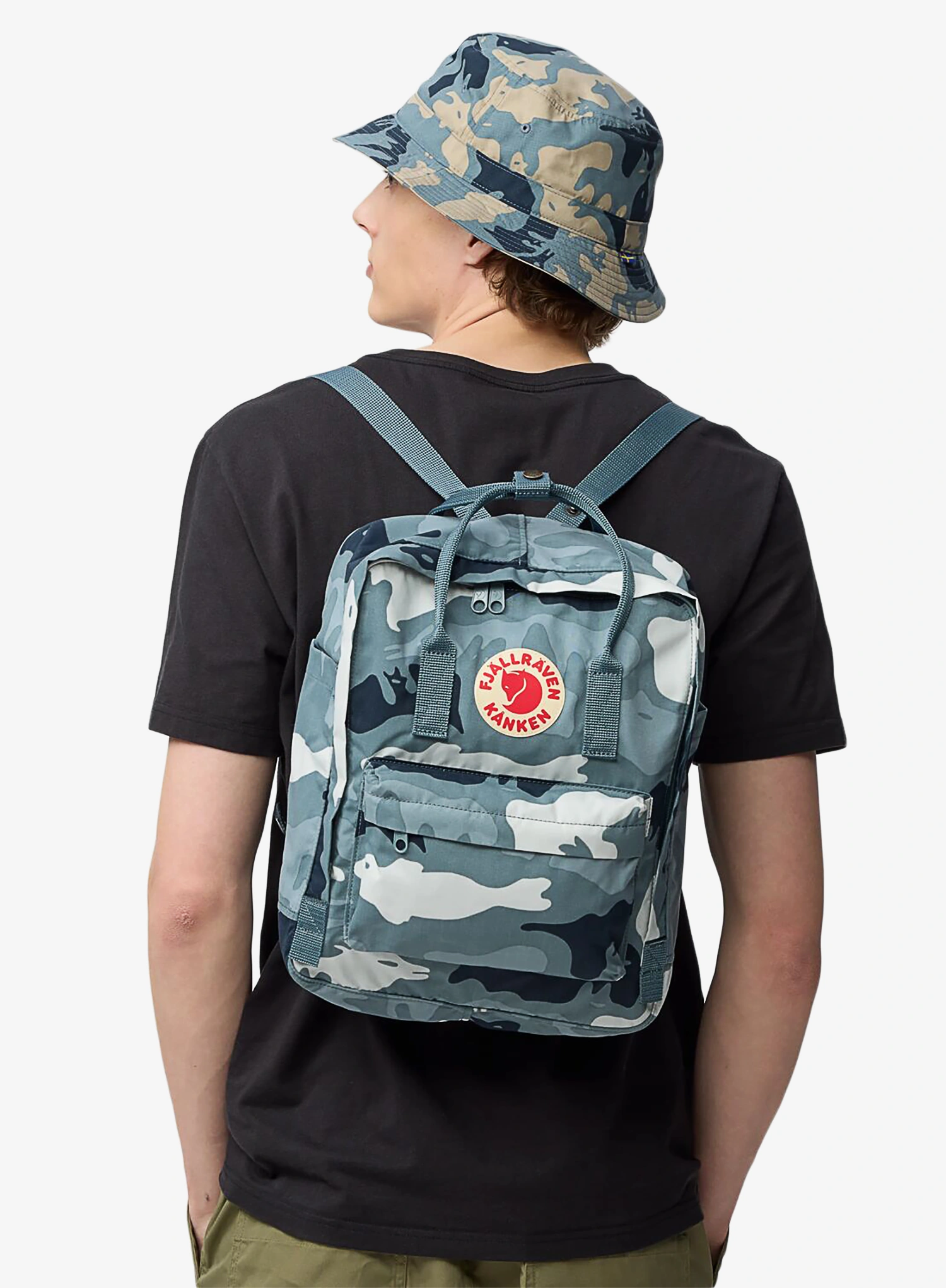 Рюкзак міський Fjallraven Kanken Graphics - nimbus blue/hidden animals