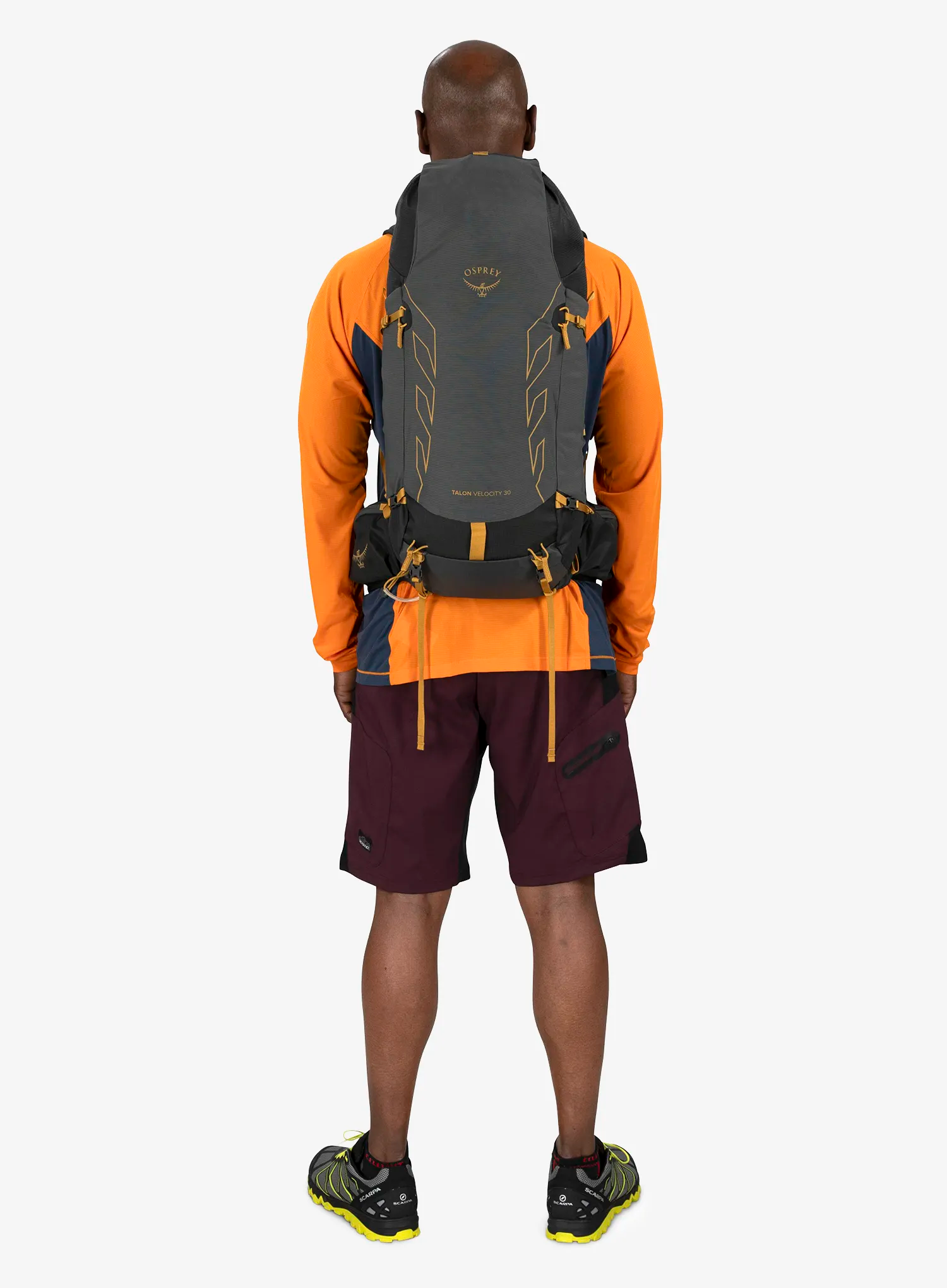 Рюкзак туристичний Osprey Talon Velocity 30 - drk charcoal tumbleweed yellow