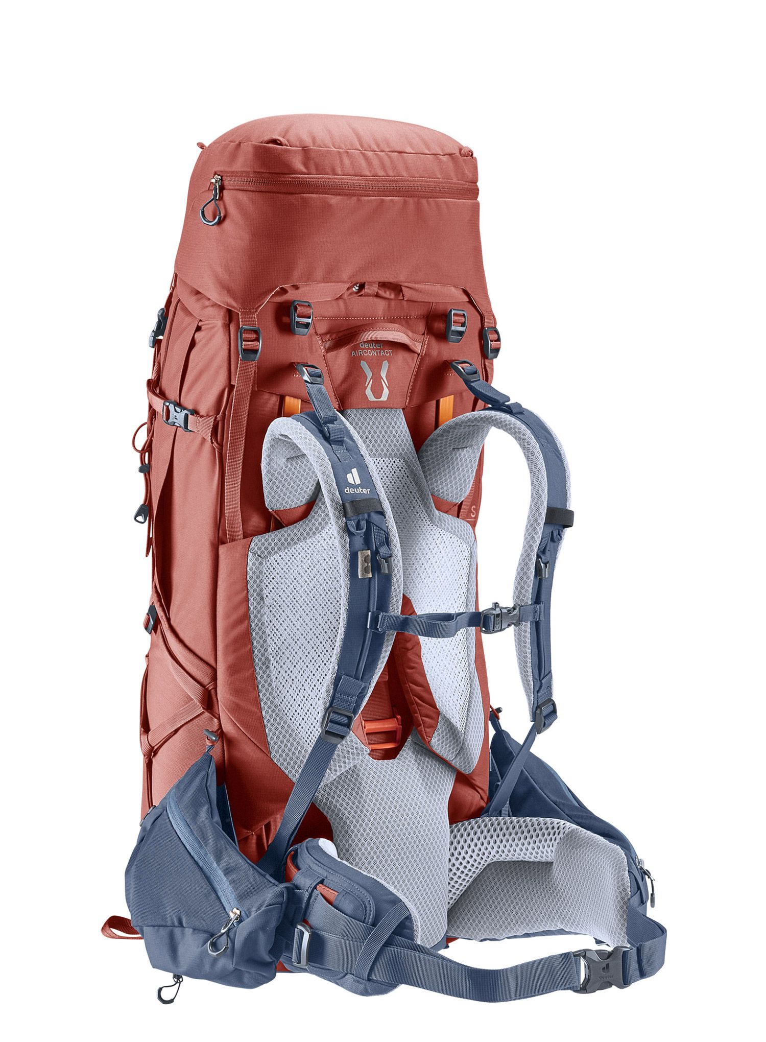 Рюкзак туристичний жіночий Deuter Aircontact X 60+15 SL - redwood/ink