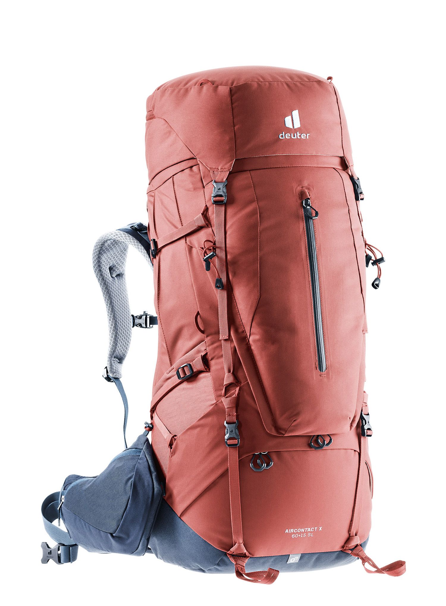 Рюкзак туристичний жіночий Deuter Aircontact X 60+15 SL - redwood/ink