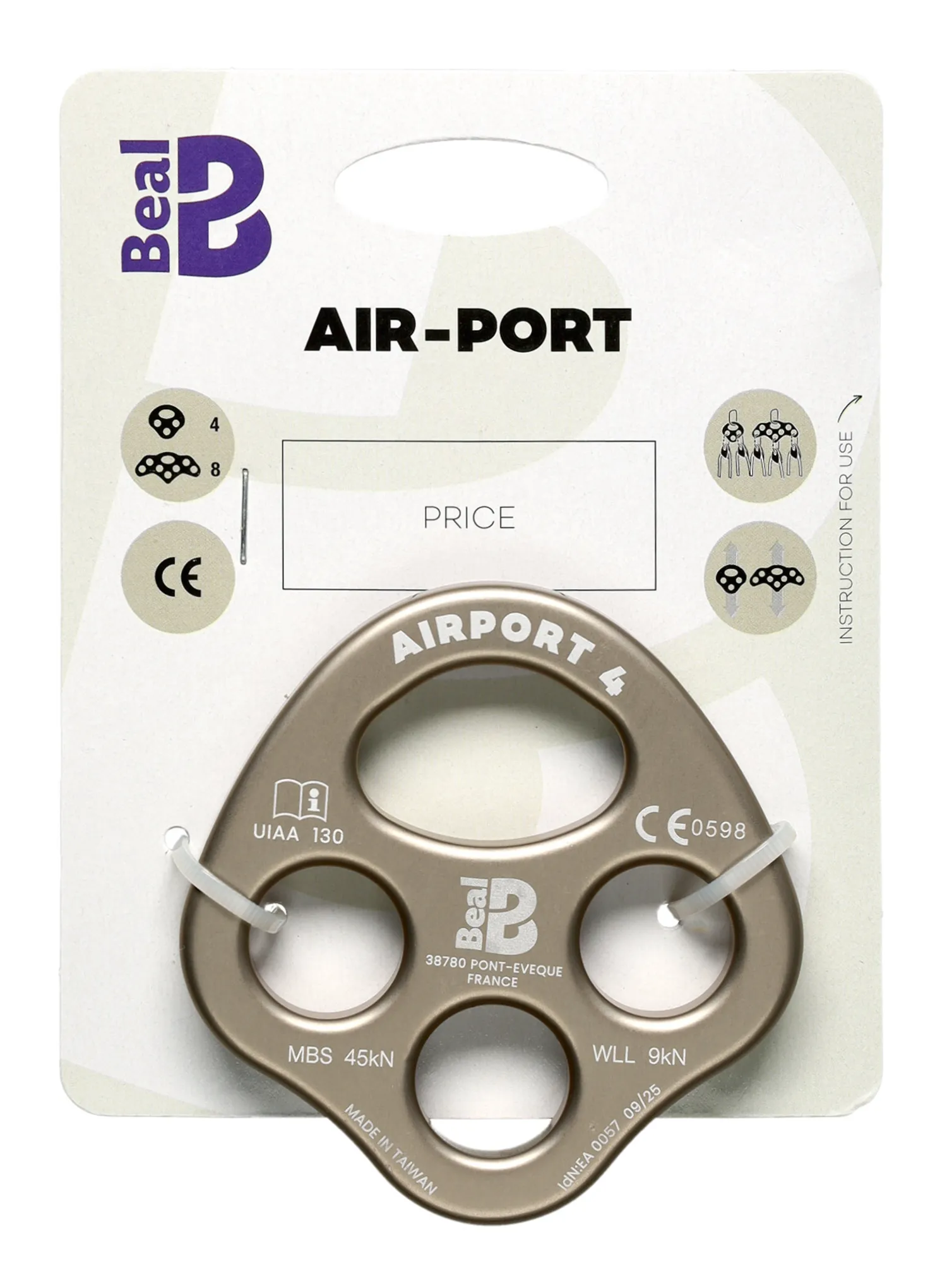 Шлямбурне вухо Beal Air-Port 4 - stone