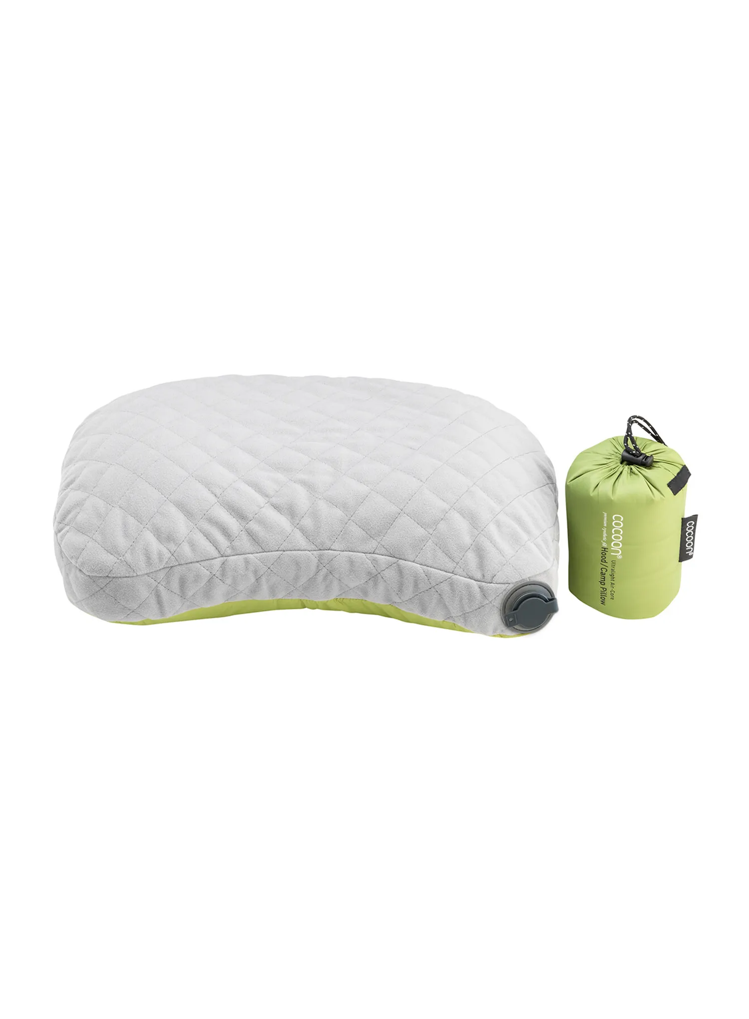 Подушка надувна Cocoon Air-Core Hood/Camp Pillow - wasabi/grey
