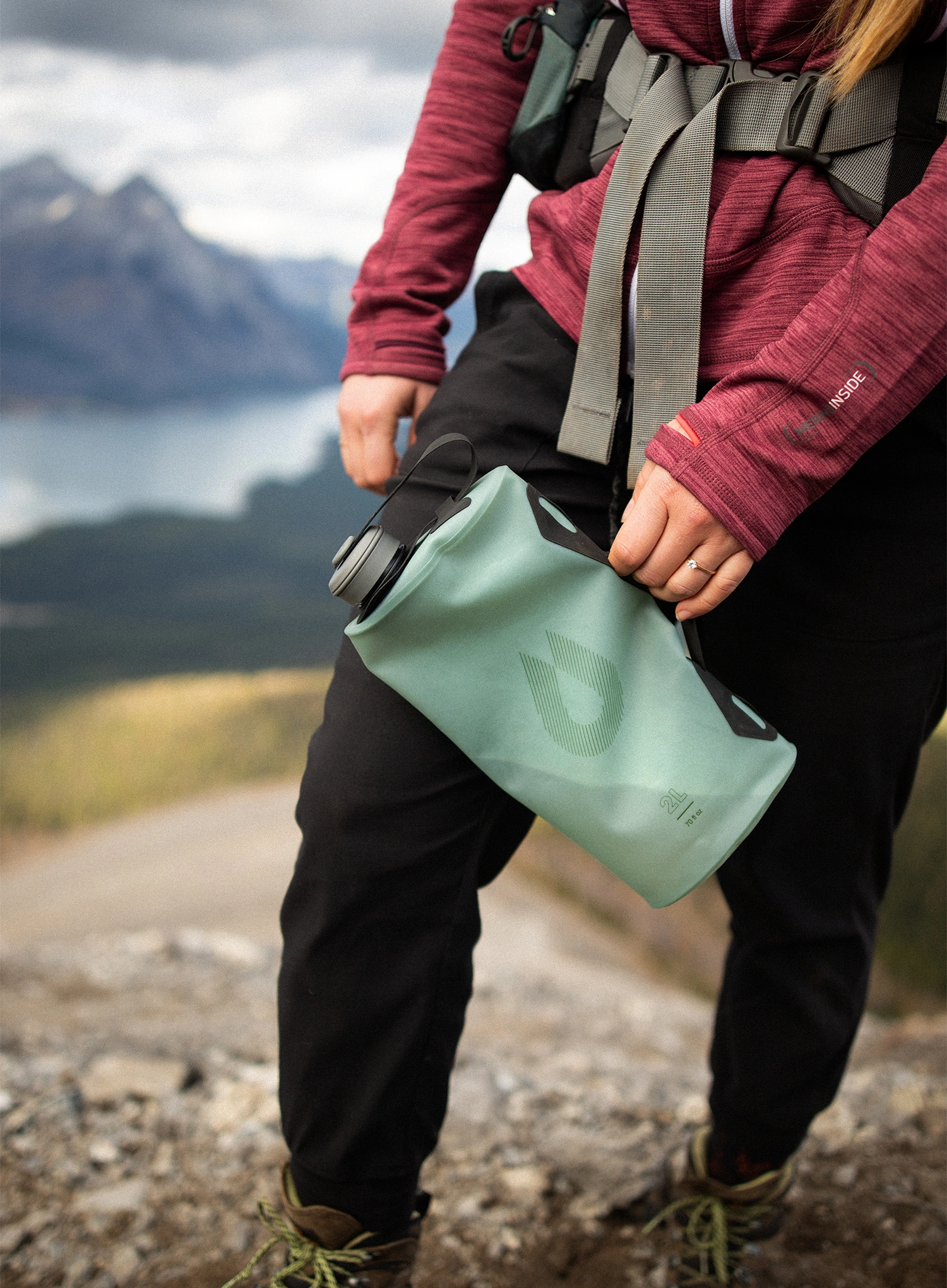 Контейнер для води HydraPak Seeker 2L - sage green