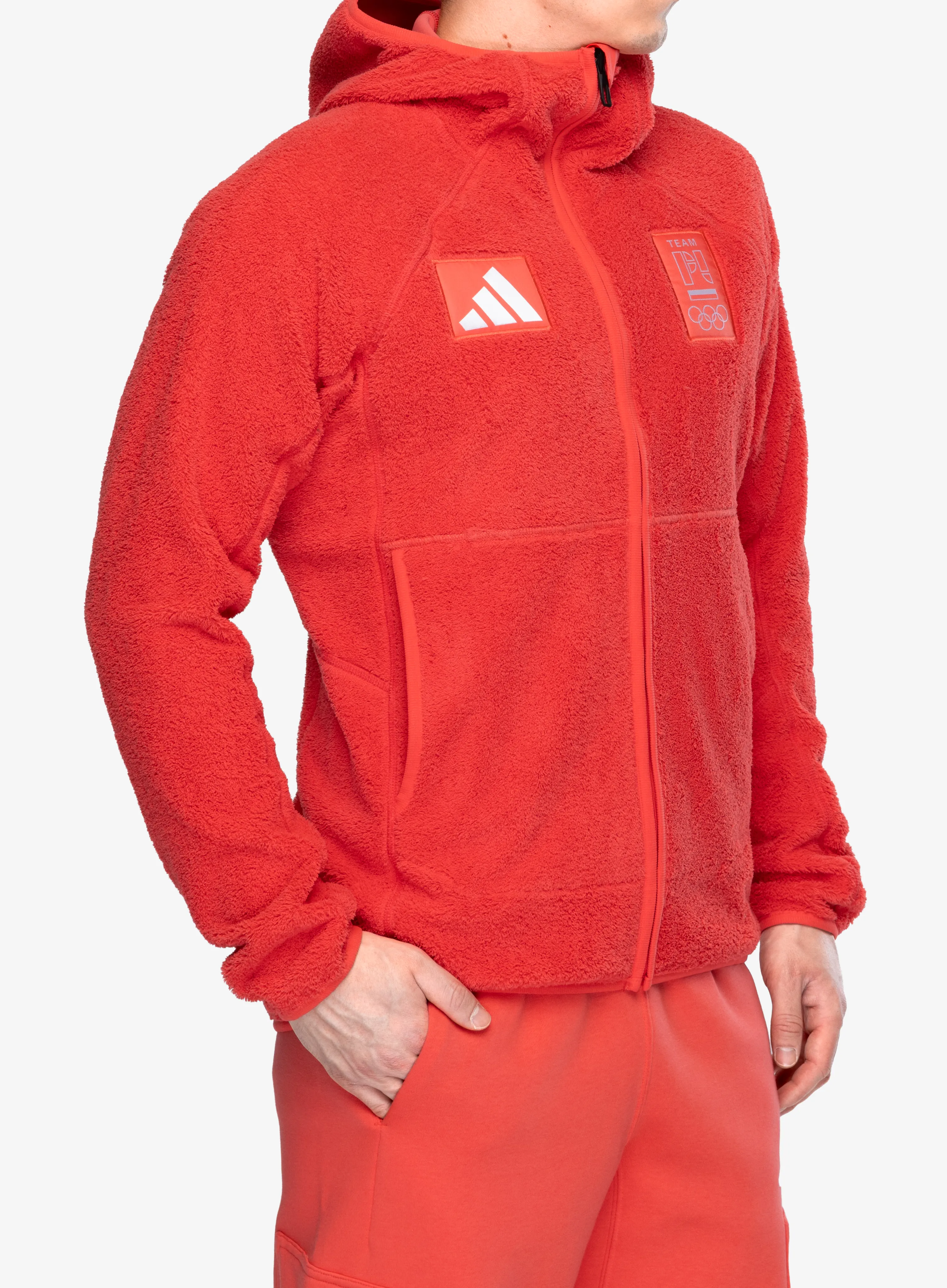 Фліска adidas Poc Presentation Wear Fleece Jacket - pure ruby