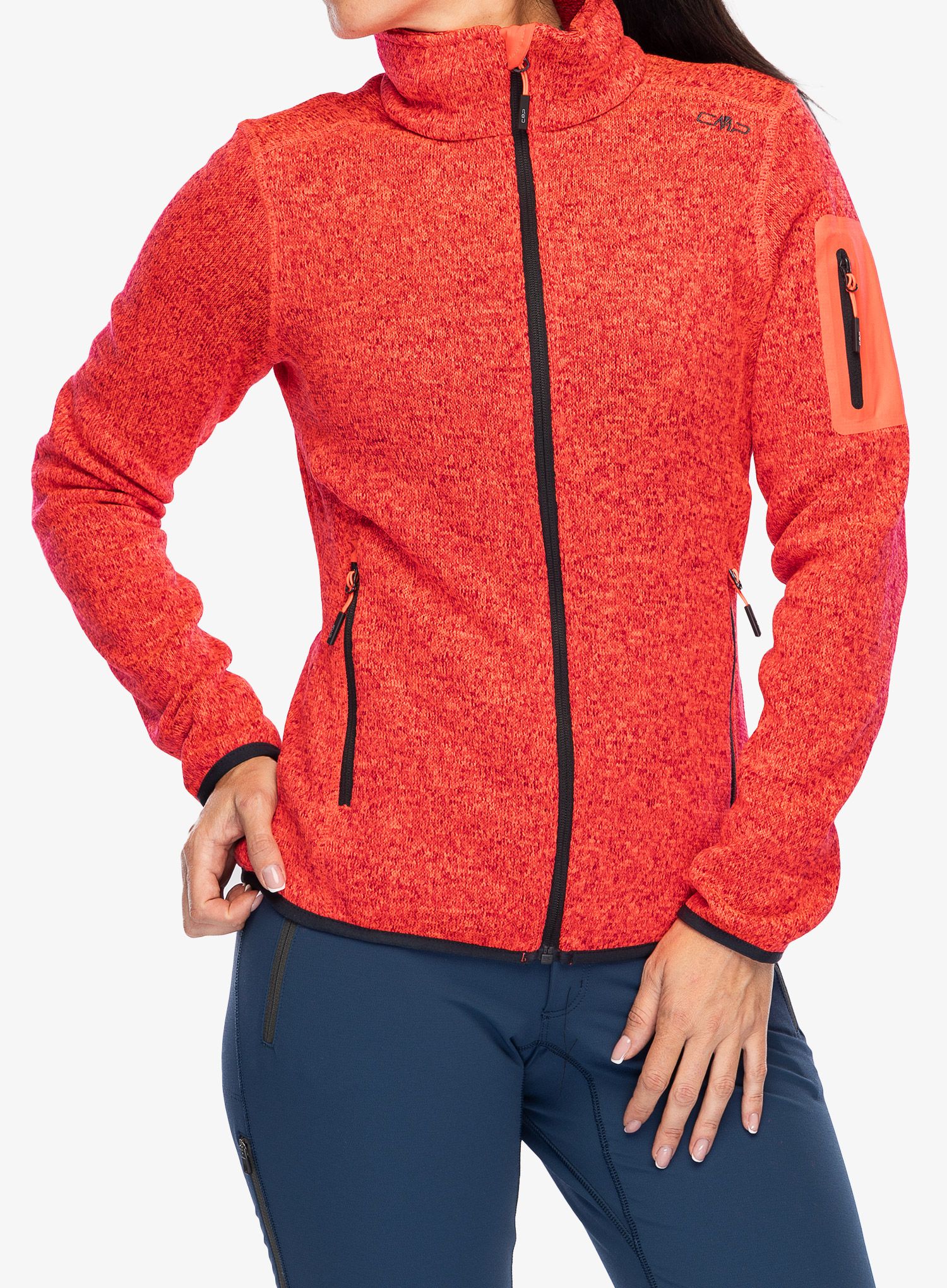 Фліска жіноча CMP Haze Jacket - redfluo/antracite